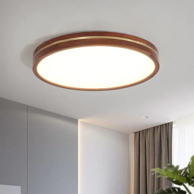 Muto Moderno Plafón Nuez Metal/Acrílico Dormitorio/Salón