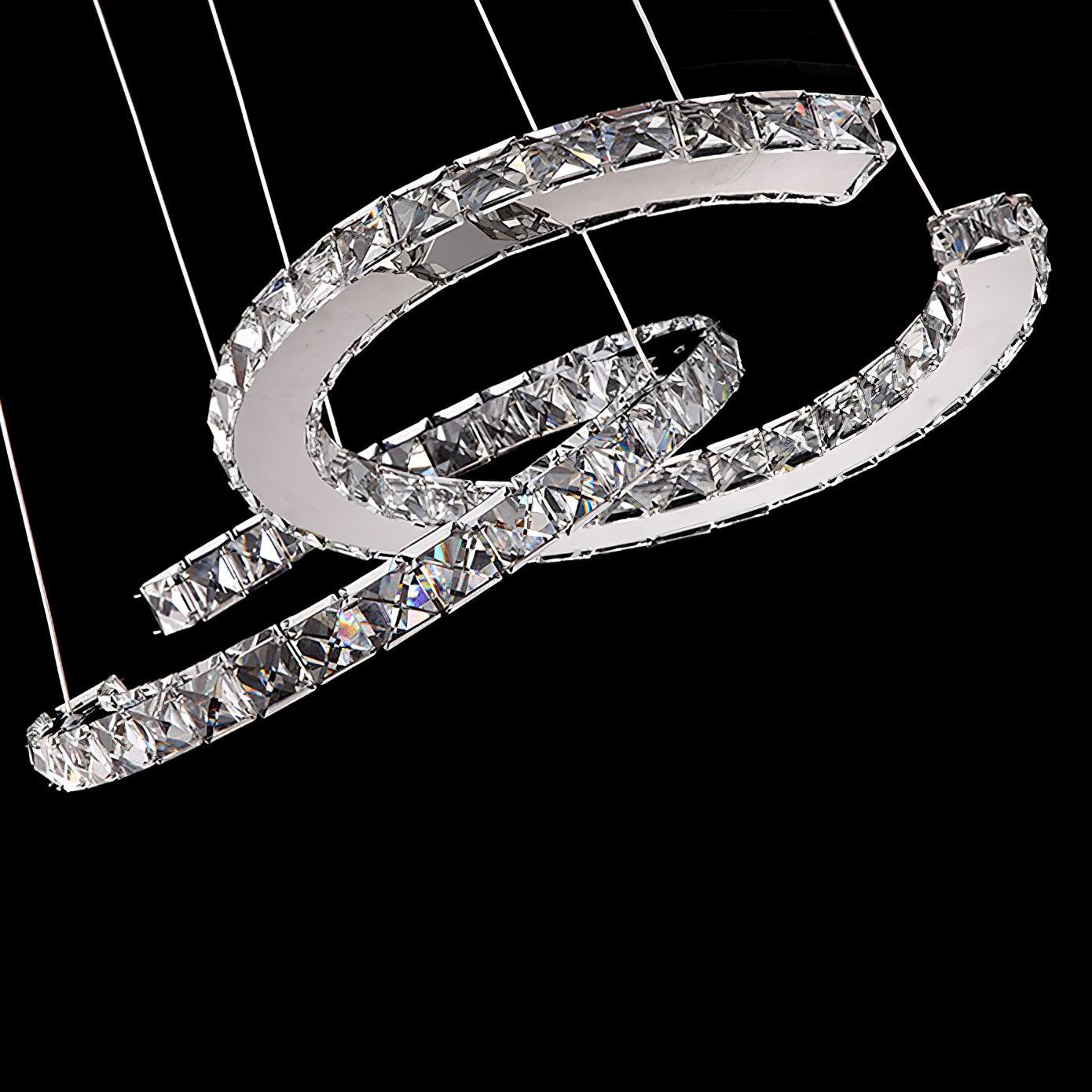 Modern Crystal Double C Chandelier - Letslighting