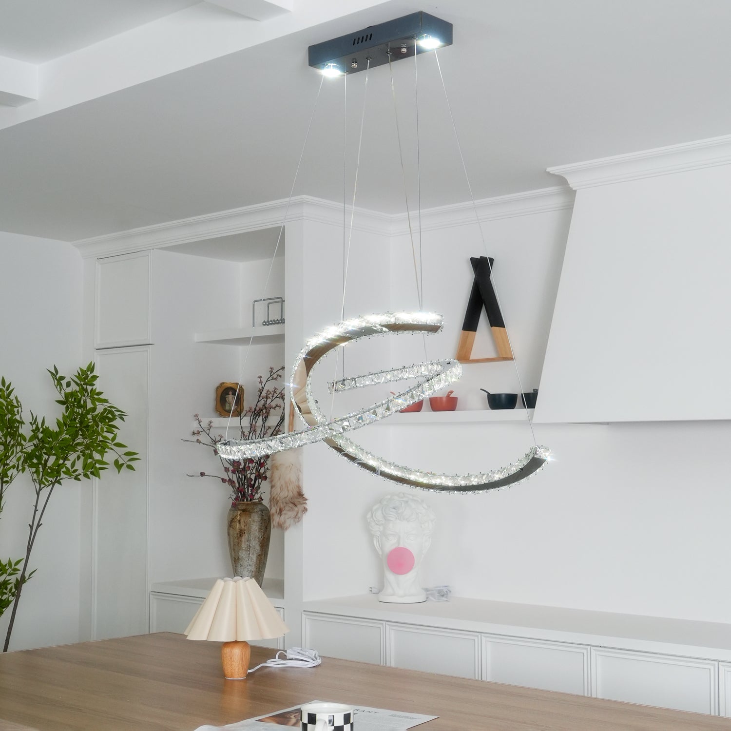 Modern Crystal Double C Chandelier - Letslighting