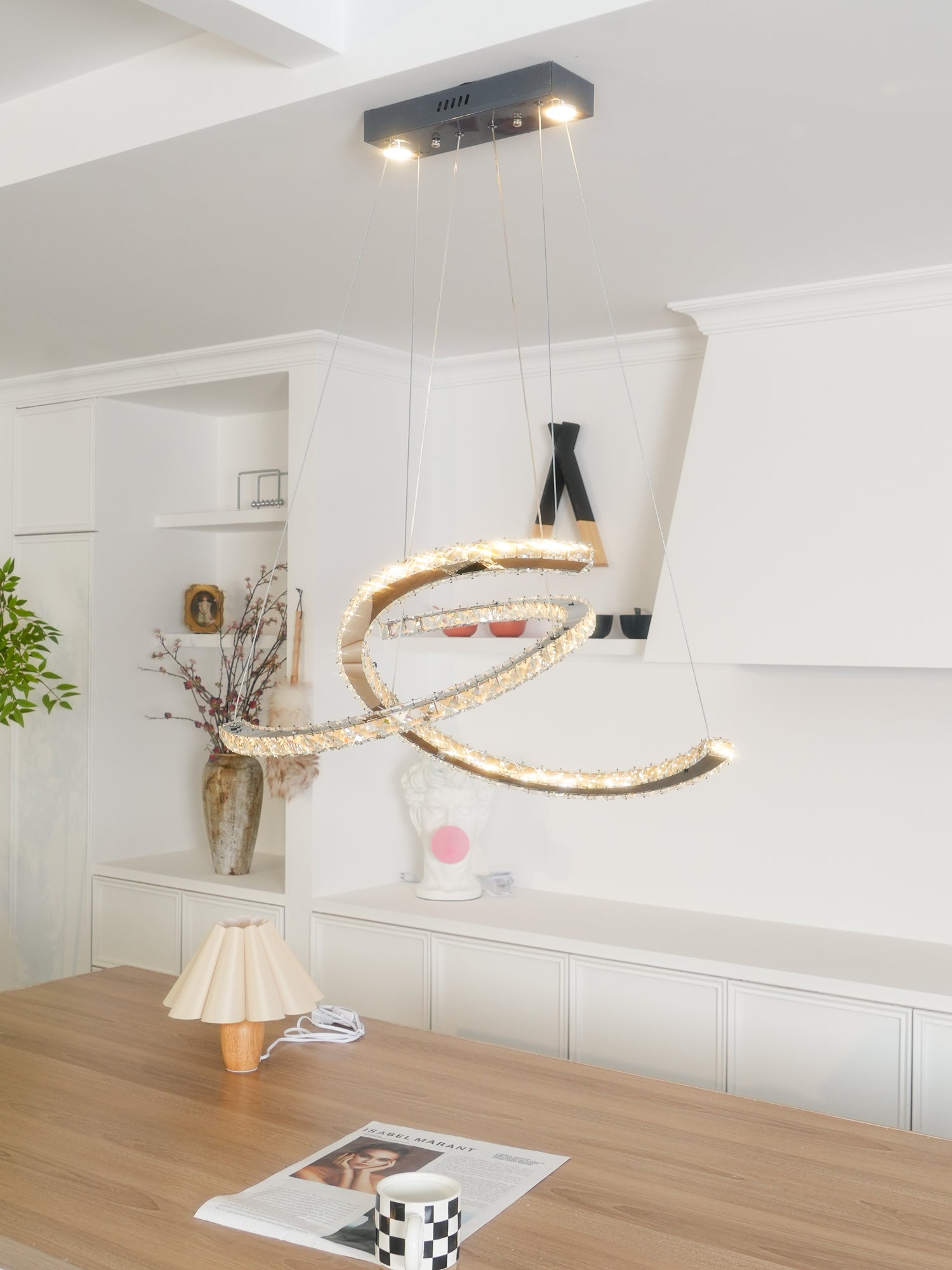 Modern Crystal Double C Chandelier - Letslighting