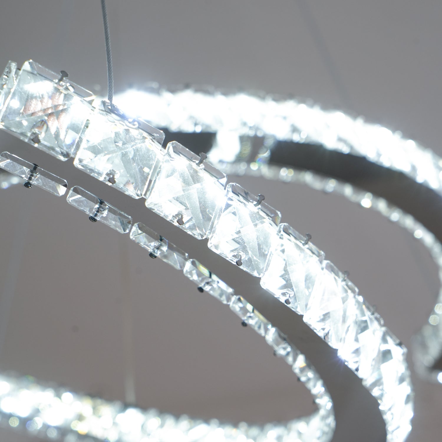 Modern Crystal Double C Chandelier - Letslighting