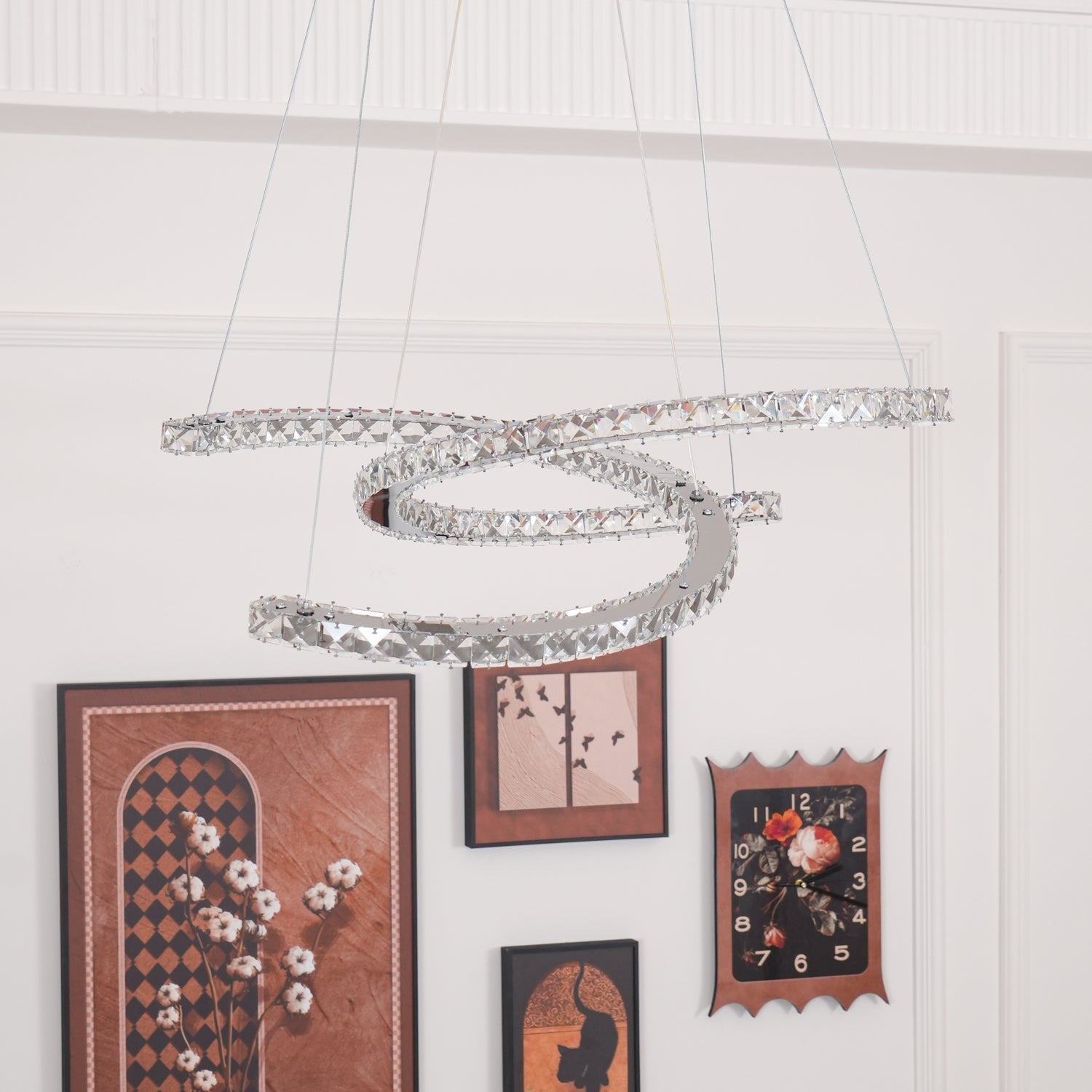 Modern Crystal Double C Chandelier - Letslighting