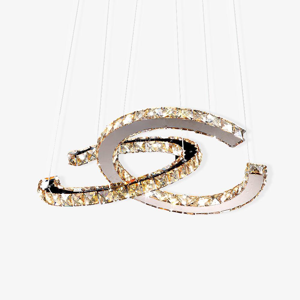 Modern Crystal Double C Chandelier - Letslighting