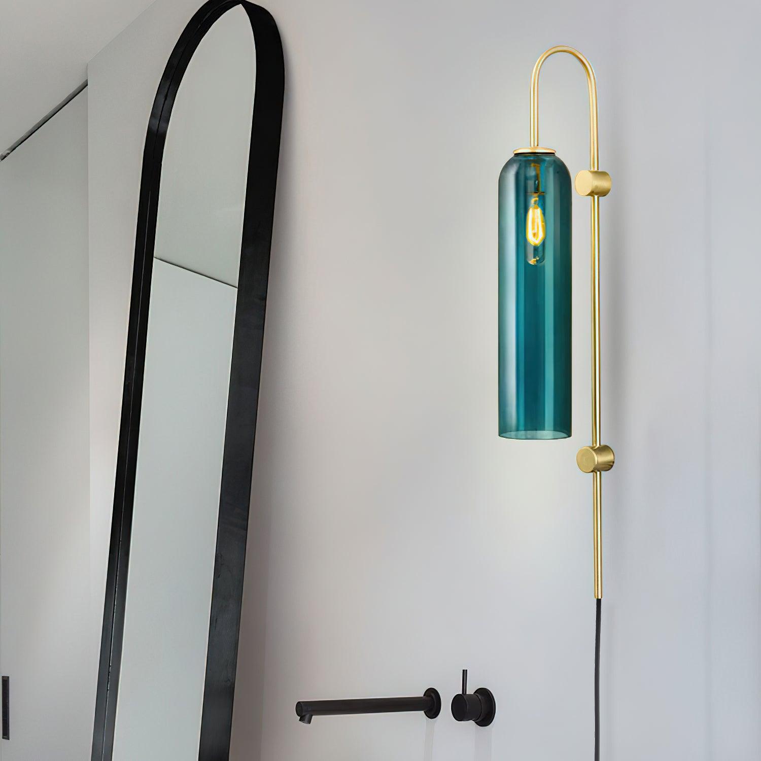 Valentina Lámpara de Pared de Vidrio Moderna con Enchufe