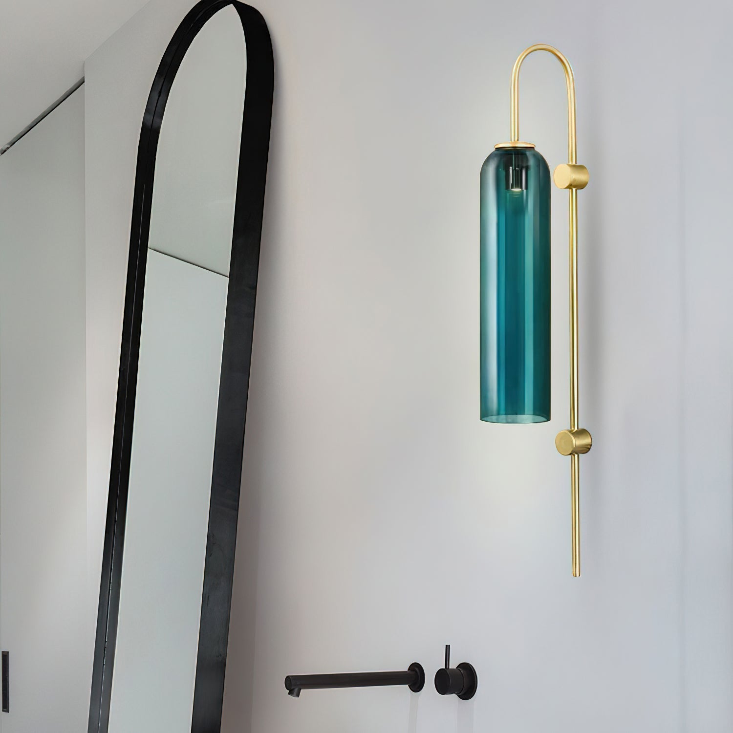 Anoriel Modern Minimalist Metal Glass Wall Lamp - Lamp Copper