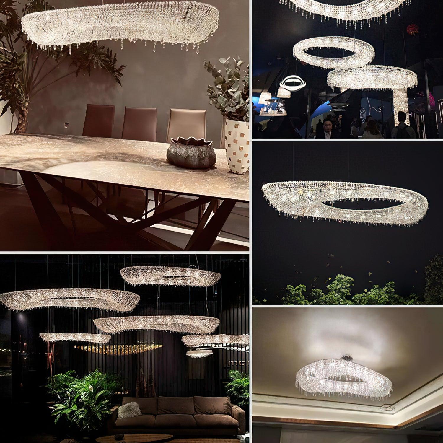 Aeliora Embellished Crystal Pendant Light - Letslighting