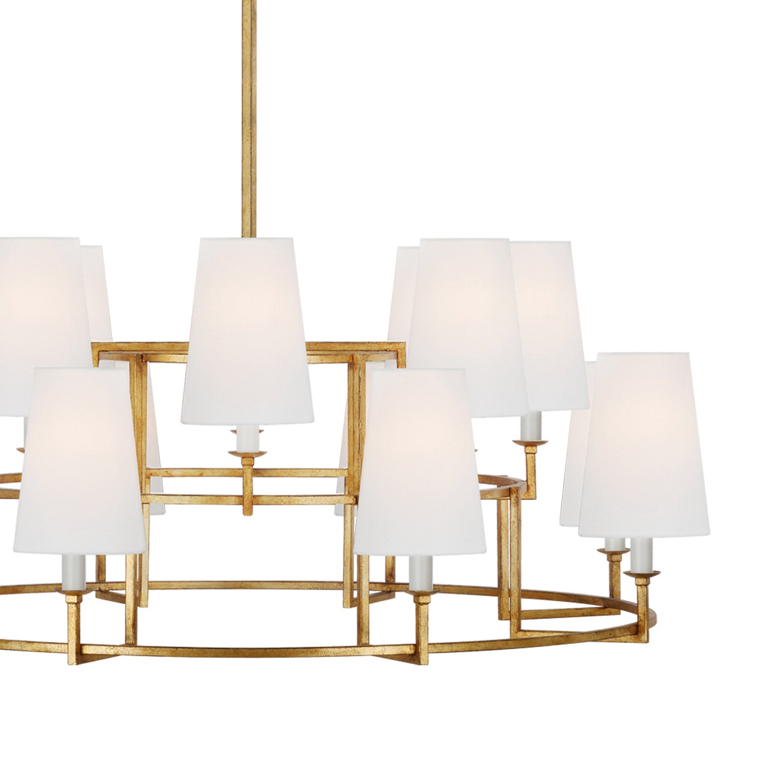 Modica Premium Elegance Brass Fabric Chandelier - Lamp Copper
