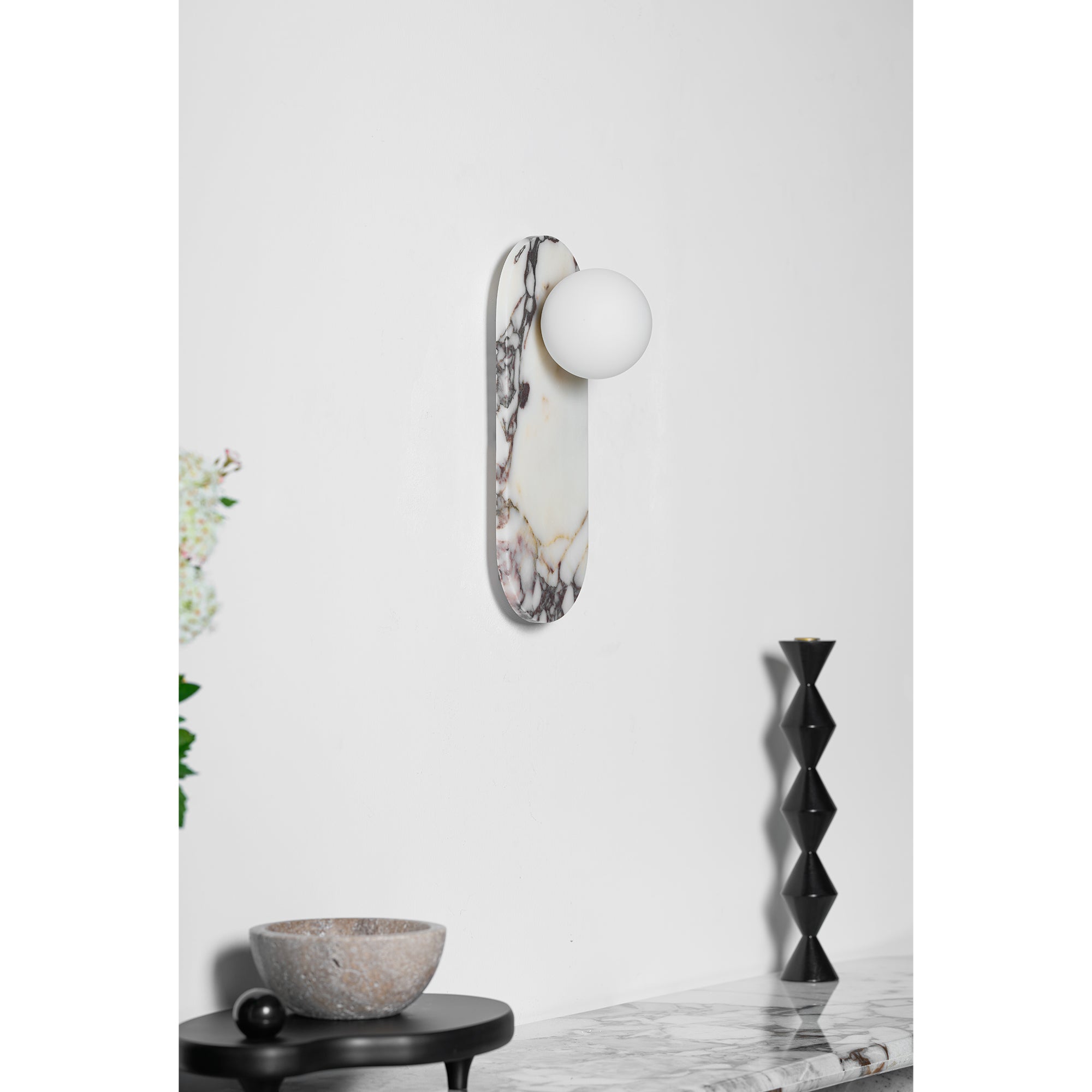 Covelyra Modern Minimalist Marble Glass Wall Lamp - Lamp Copper