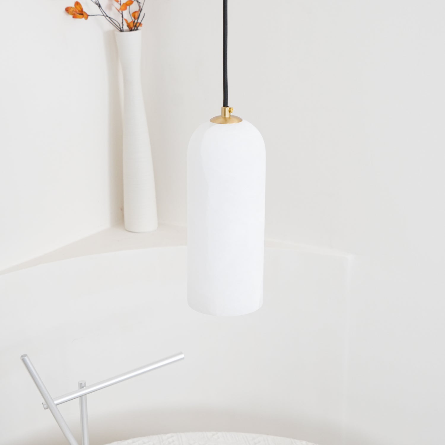 Zashayra Cylindrical Alabaster Pendant Light - Letslighting