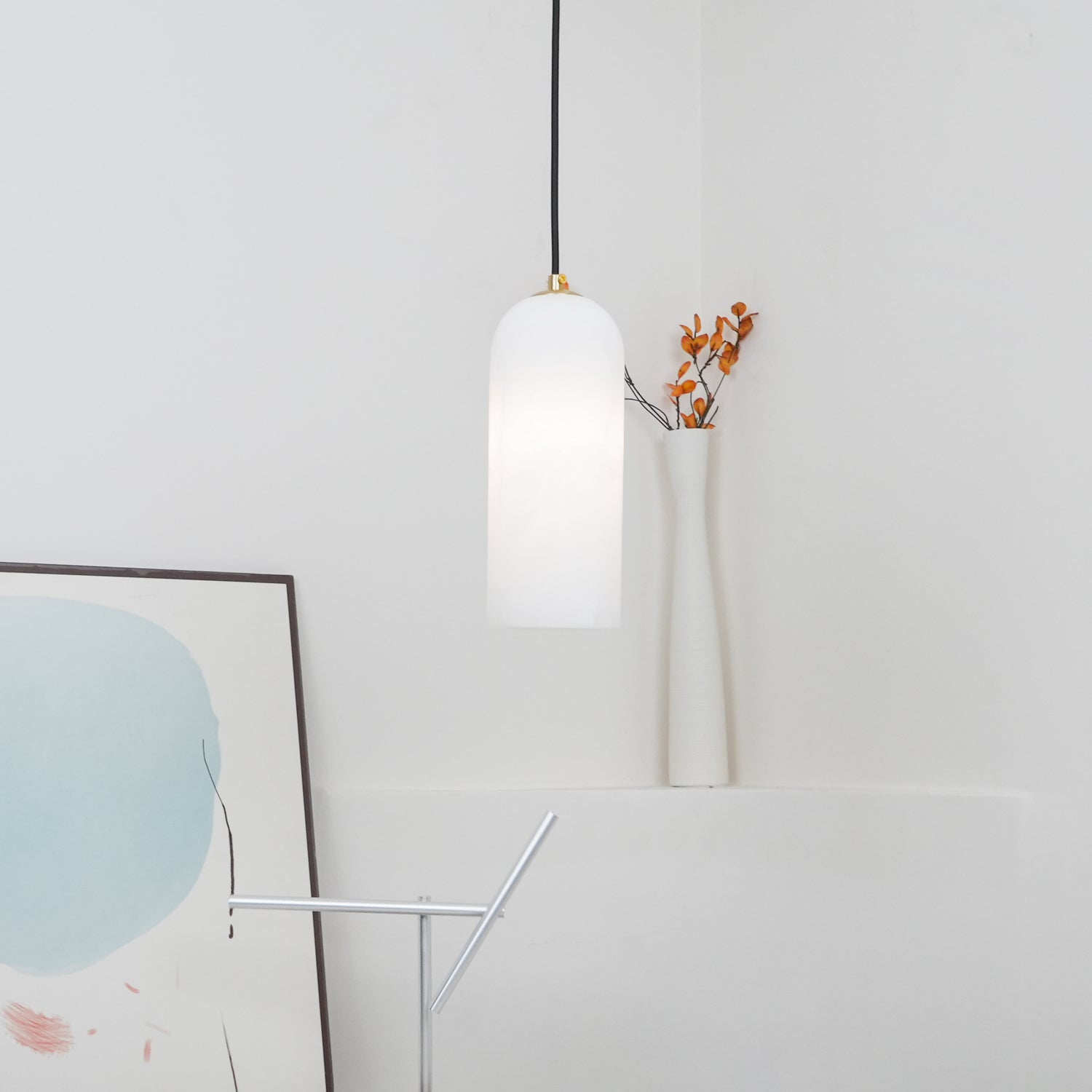 Zashayra Cylindrical Alabaster Pendant Light - Letslighting