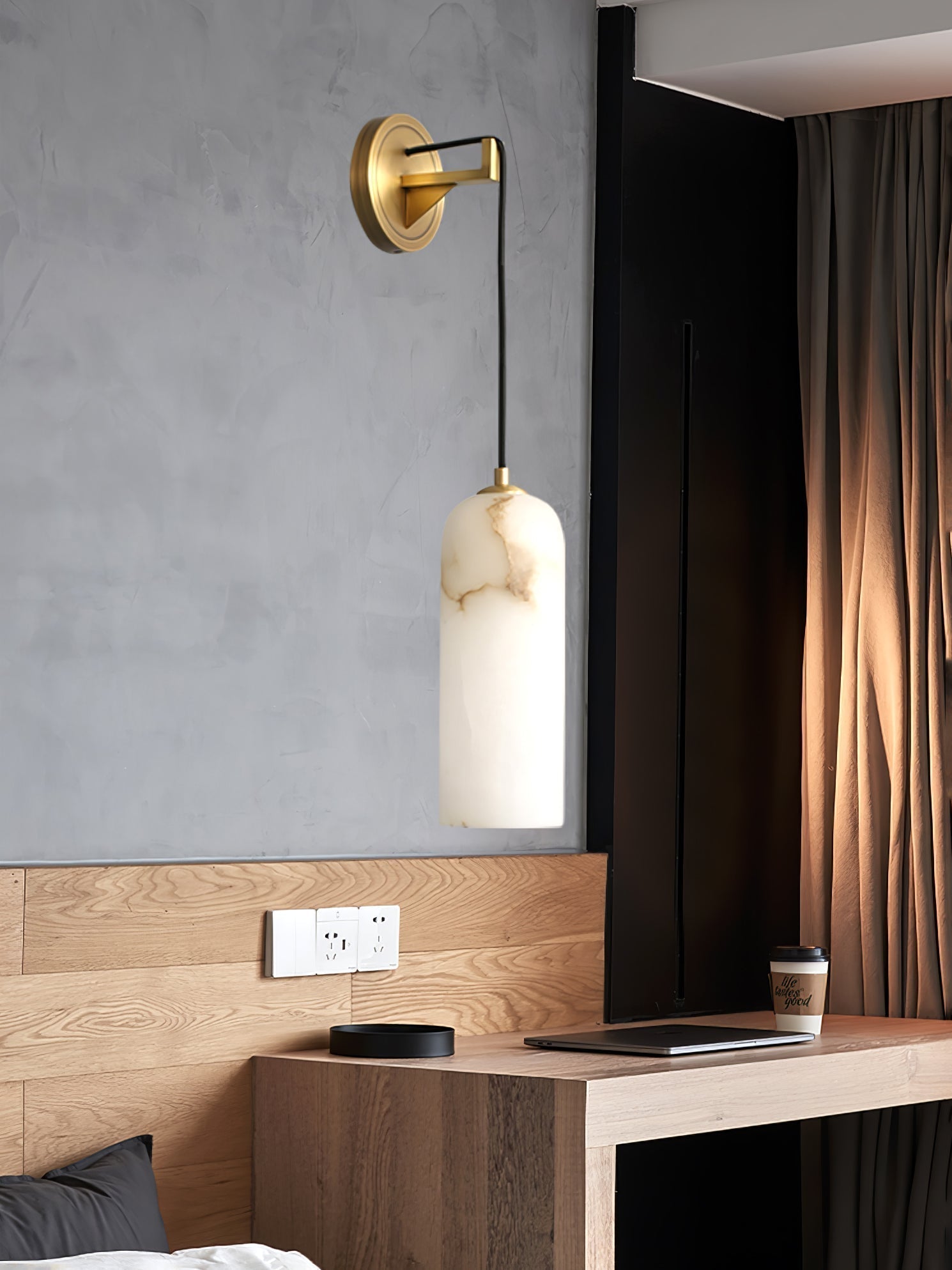 Vaelara Pendant Alabaster Wall Light - Letslighting