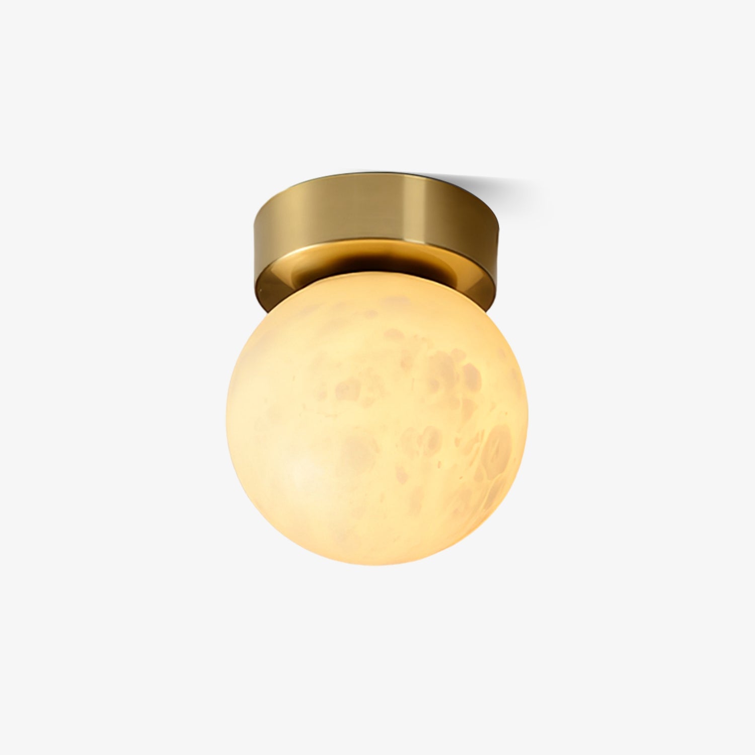 Otheyra Globe Brass Alabaster Ceiling Light - Letslighting