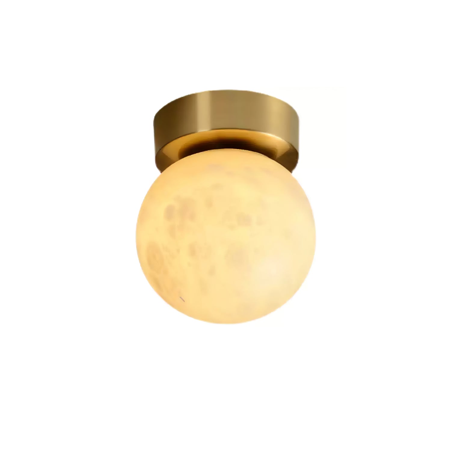 Otheyra Globe Brass Alabaster Ceiling Light - Letslighting