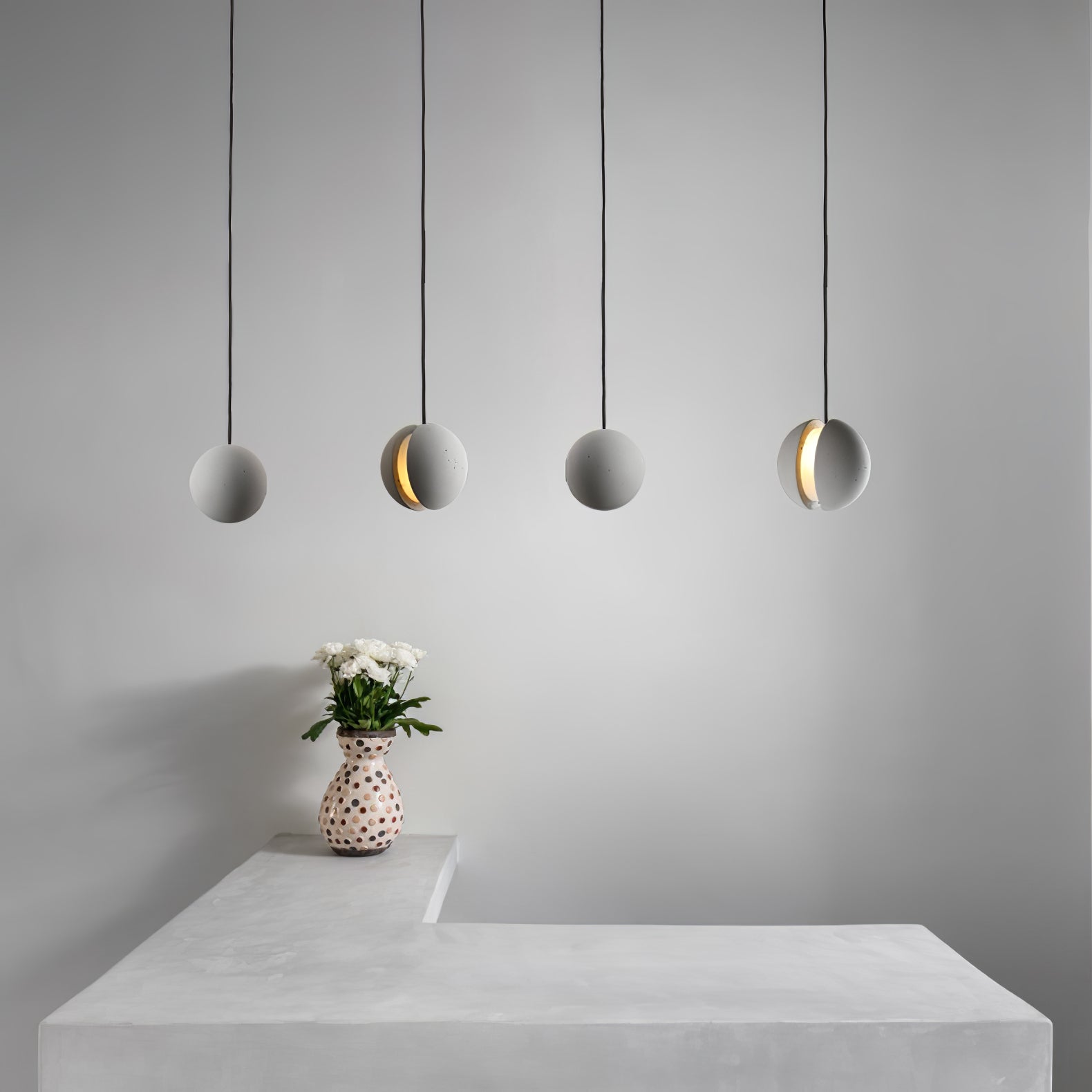 Moon Concrete Pendant Lamp - Letslighting