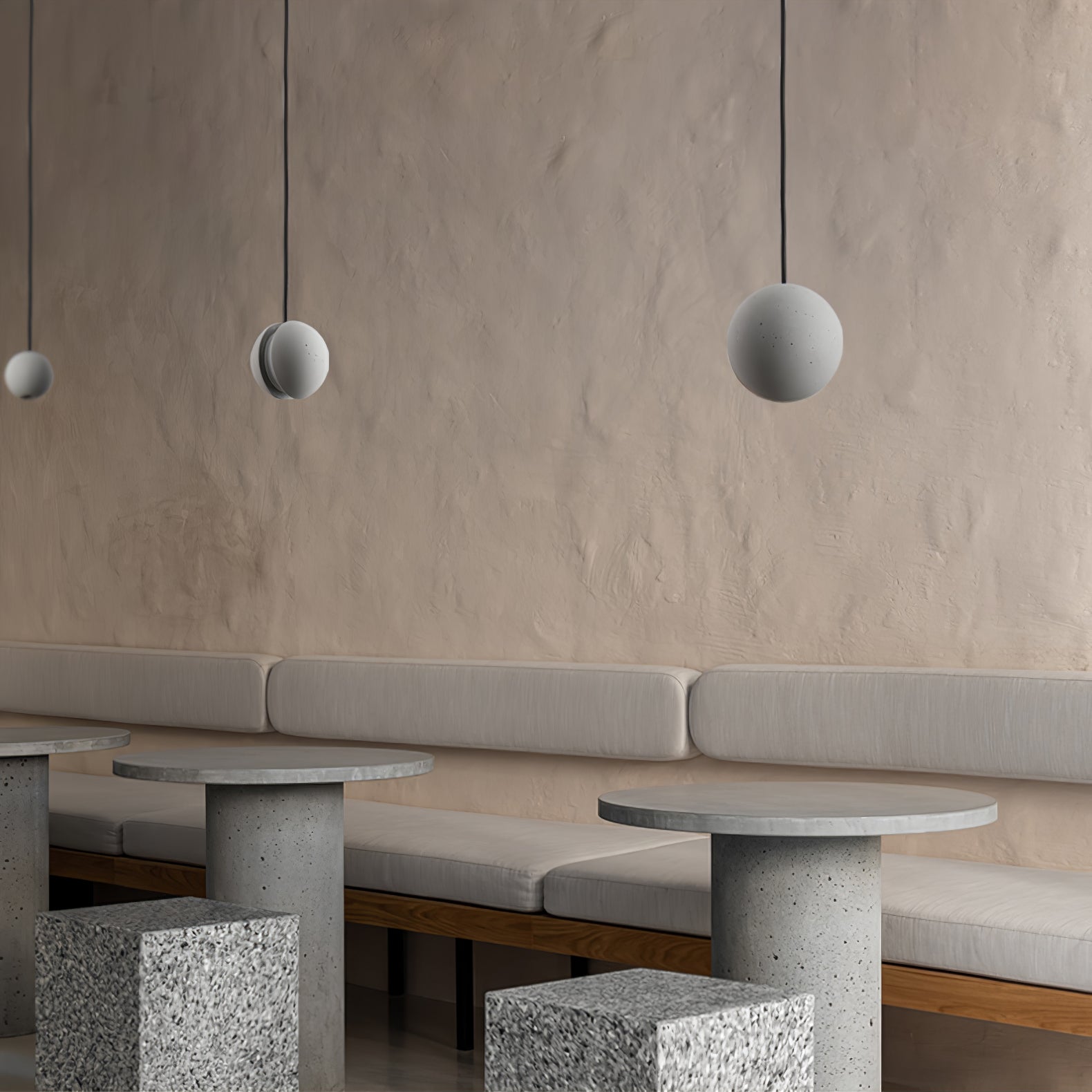 Moon Concrete Pendant Lamp - Letslighting