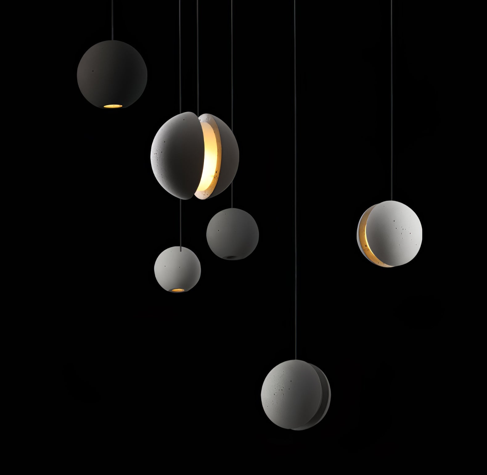 Moon Concrete Pendant Lamp - Letslighting