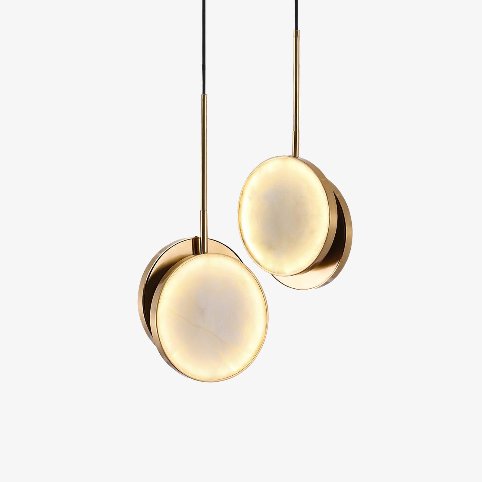 Synoryra Dual Disc Alabaster Pendant Light - Letslighting