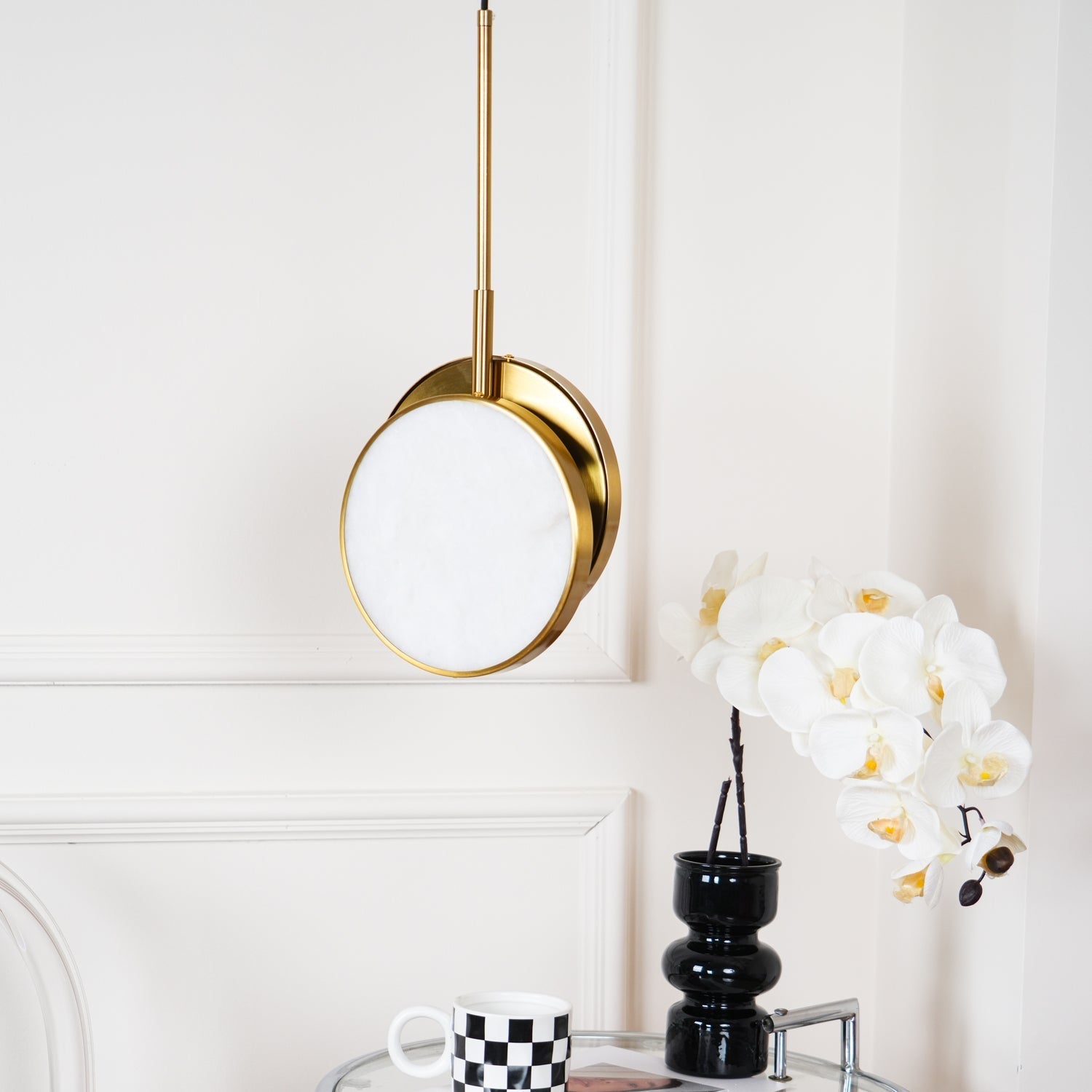 Synoryra Dual Disc Alabaster Pendant Light - Letslighting