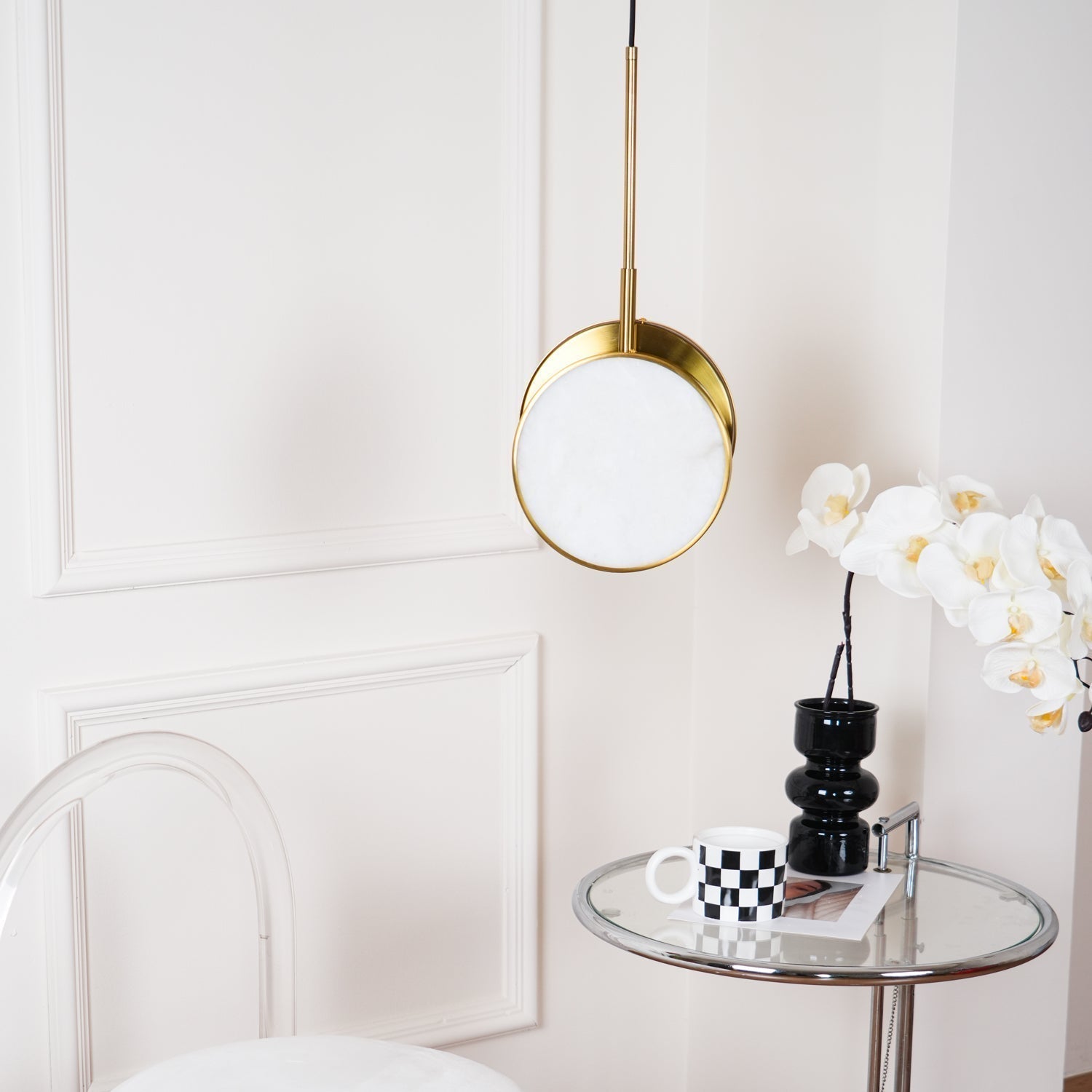 Synoryra Dual Disc Alabaster Pendant Light - Letslighting