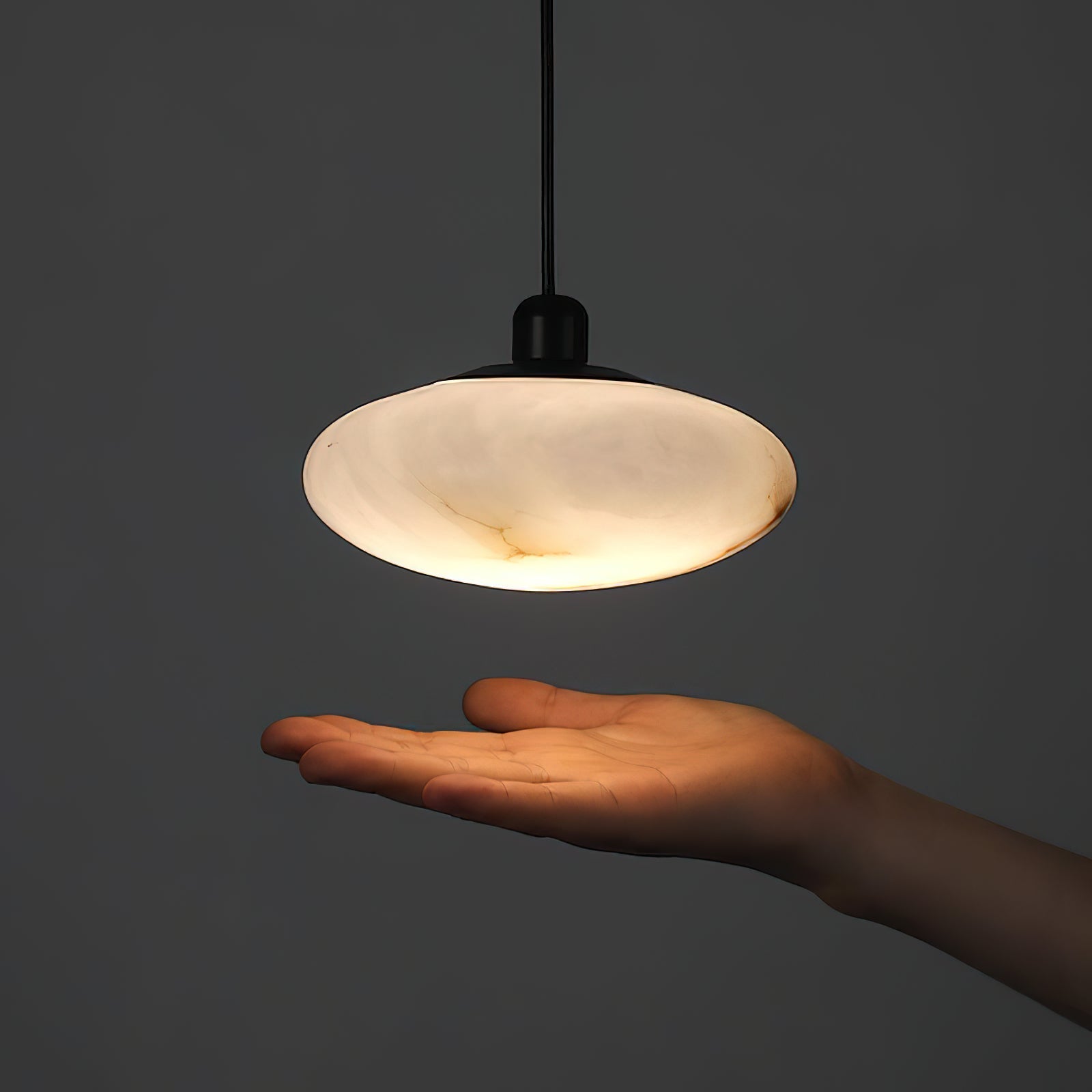 Cuthean Modern Minimalist Brass Alabaster Pendant Lamp - Lamp Copper