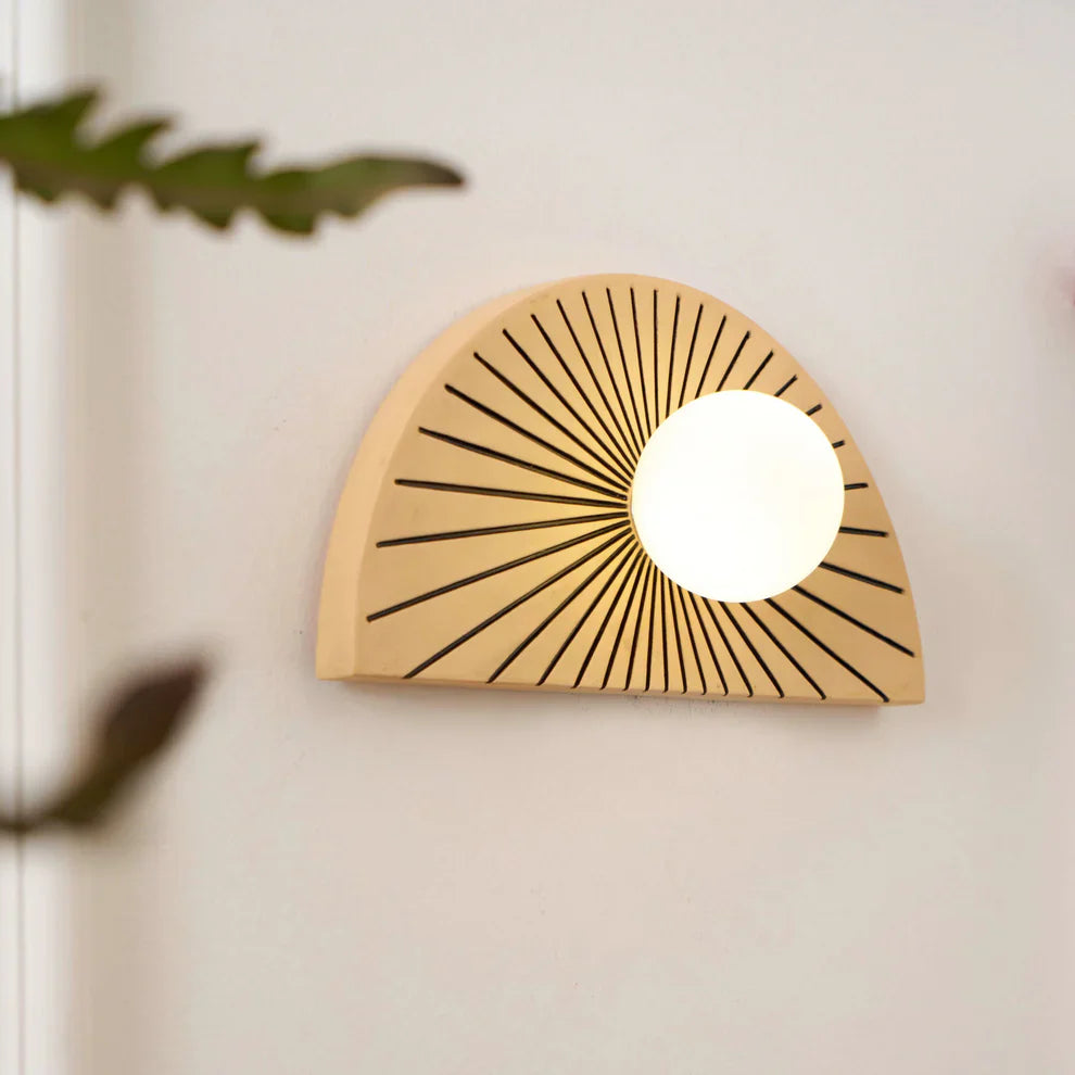 Skyler Geometric Resin Glass Wall Lamp