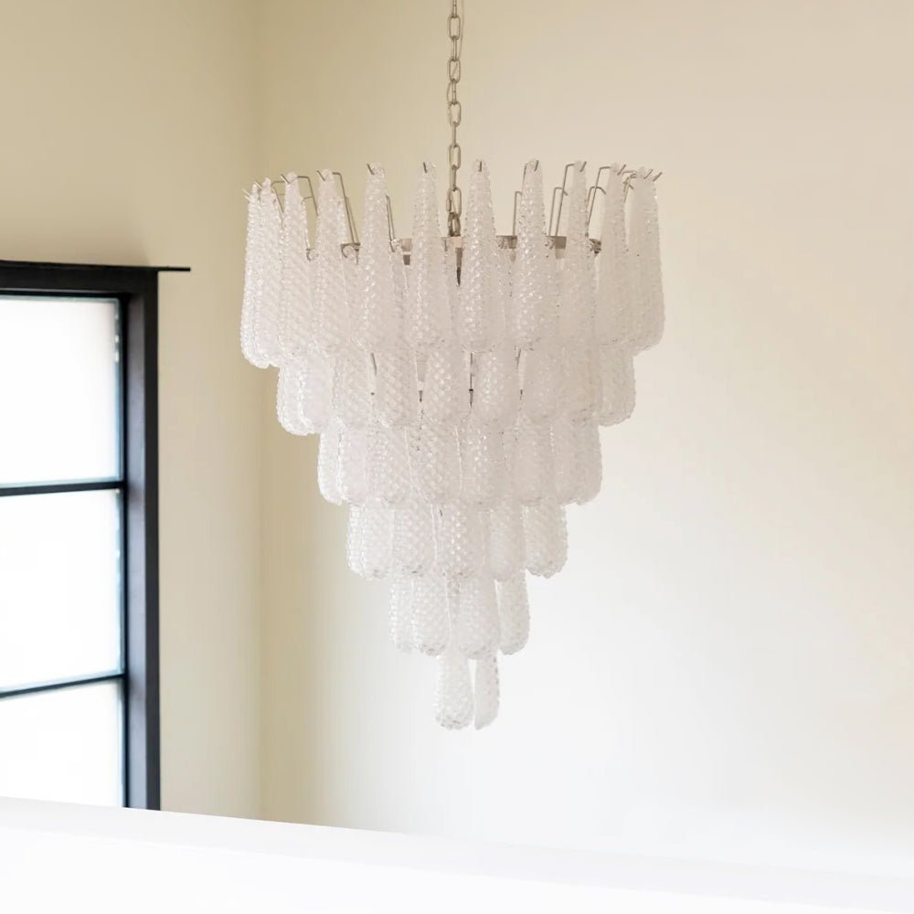 Aurora Chandelier Pinecone Murano Glass Textured Luxury - Letslighting