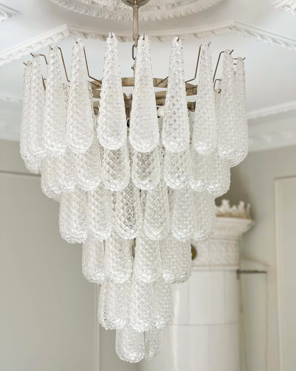 Aurora Chandelier Pinecone Murano Glass Textured Luxury - Letslighting