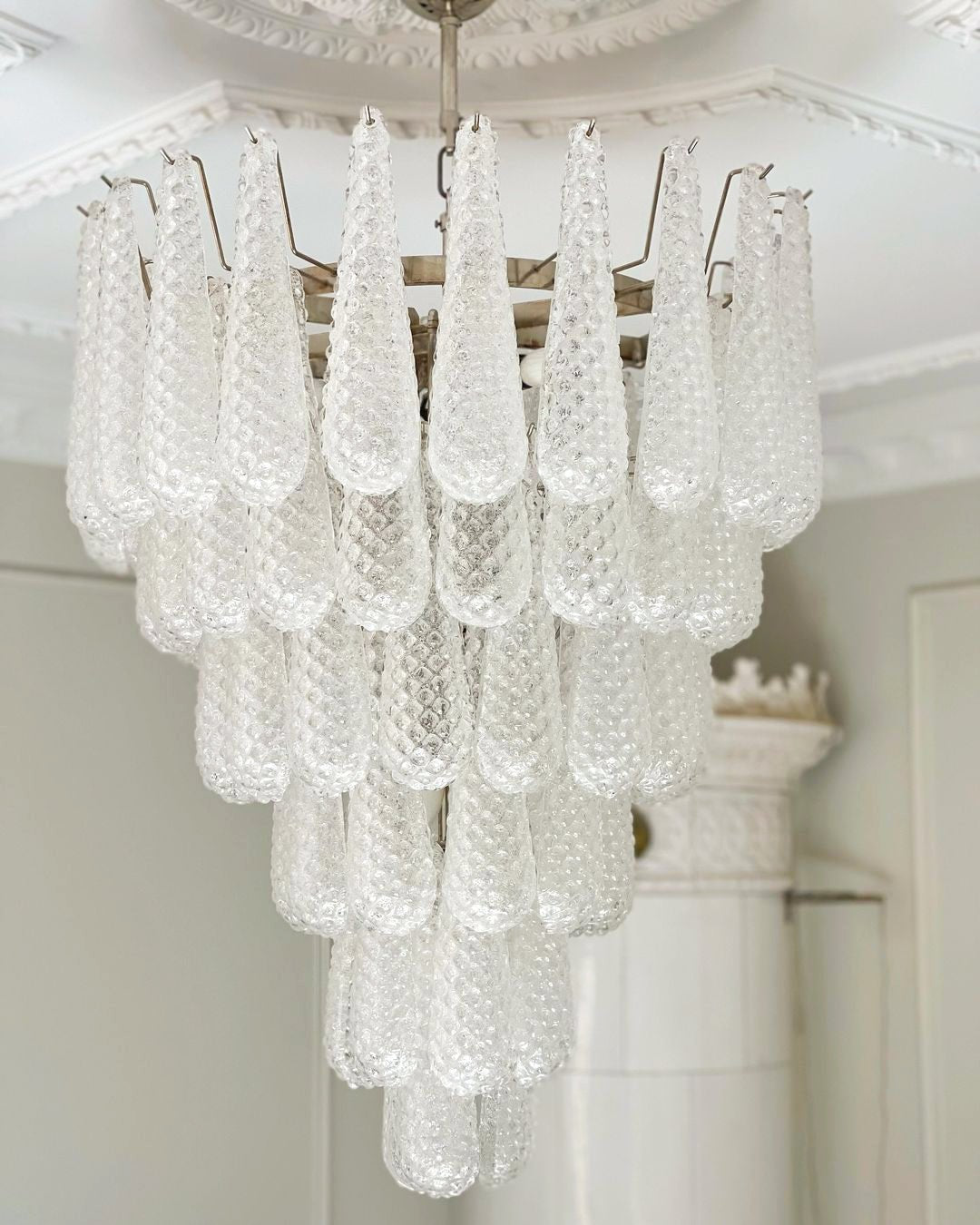 Aurora Chandelier Pinecone Murano Glass Textured Luxury - Letslighting
