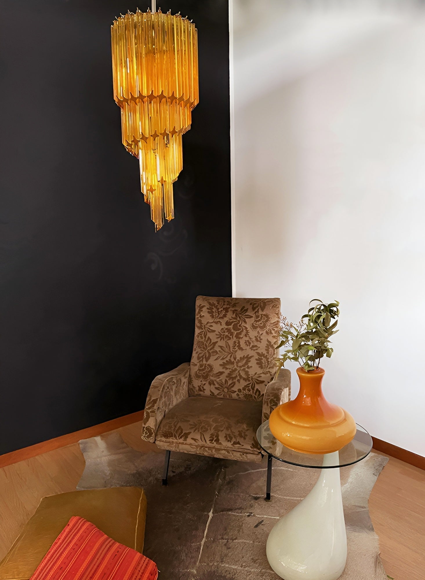 Aurora Chandelier Spiral Pink Prism Tiered - Letslighting