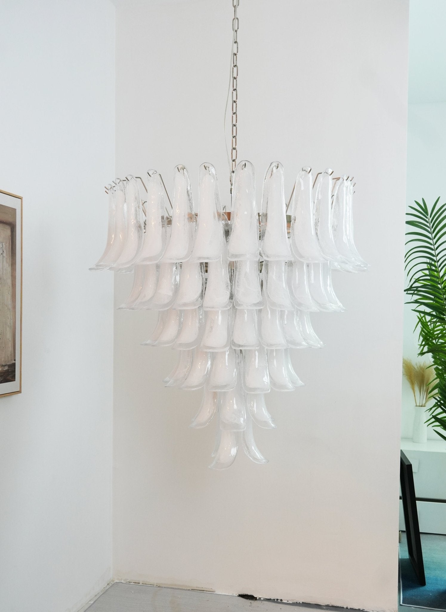 Aurora Chandelier Murano Glass Petals Vintage - Letslighting