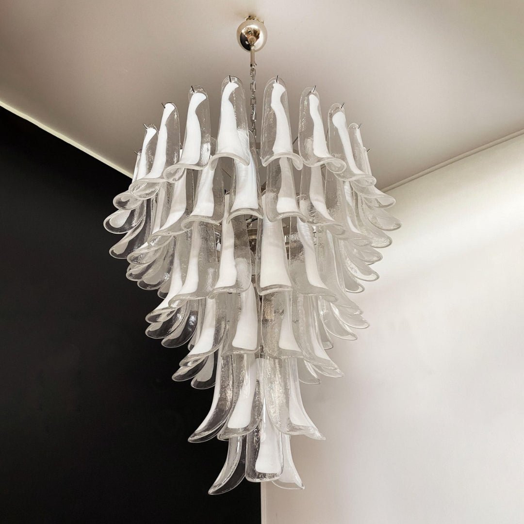 Aurora Chandelier Murano Glass Petals Vintage - Letslighting