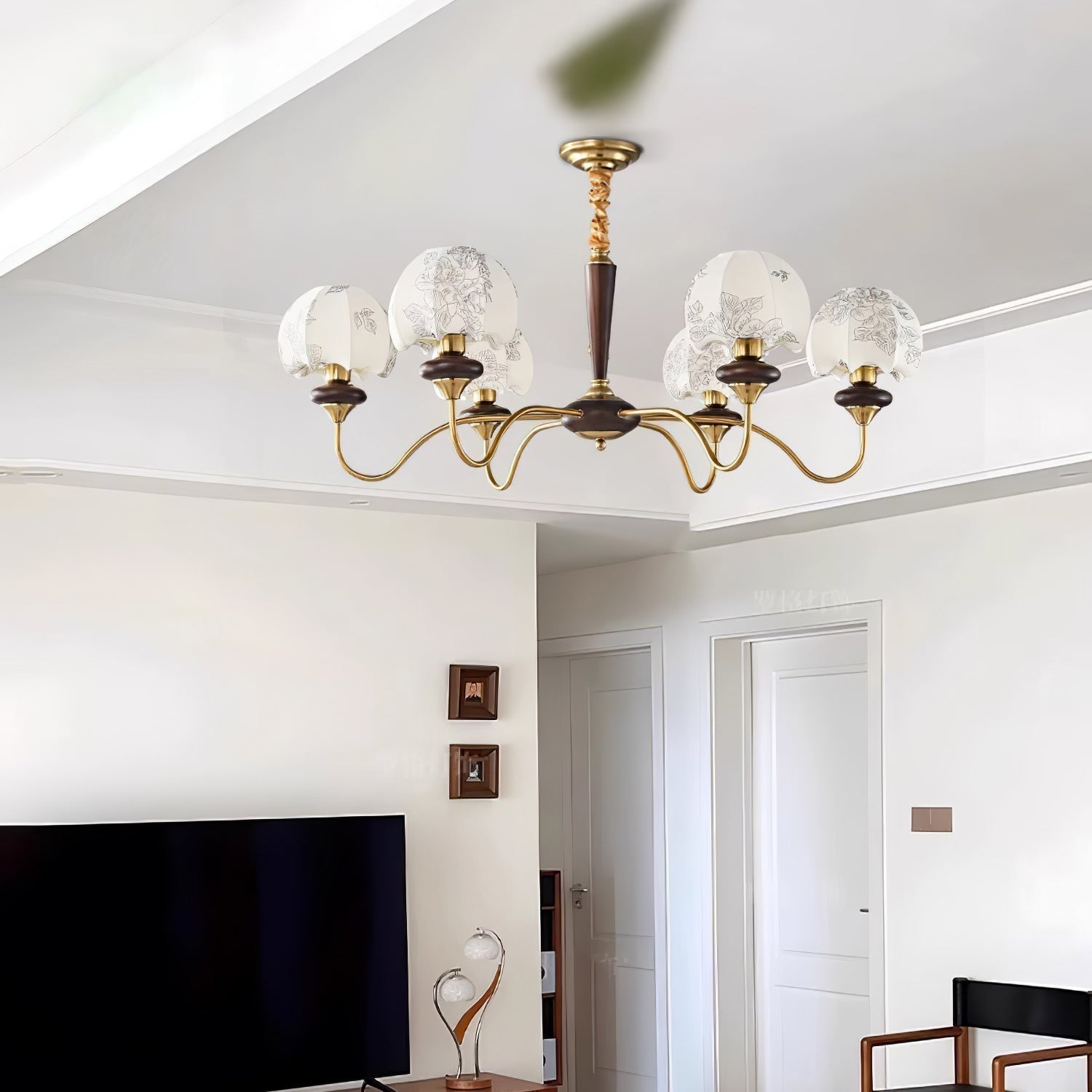 Orchid Vintage Fabric Chandelier - Letslighting