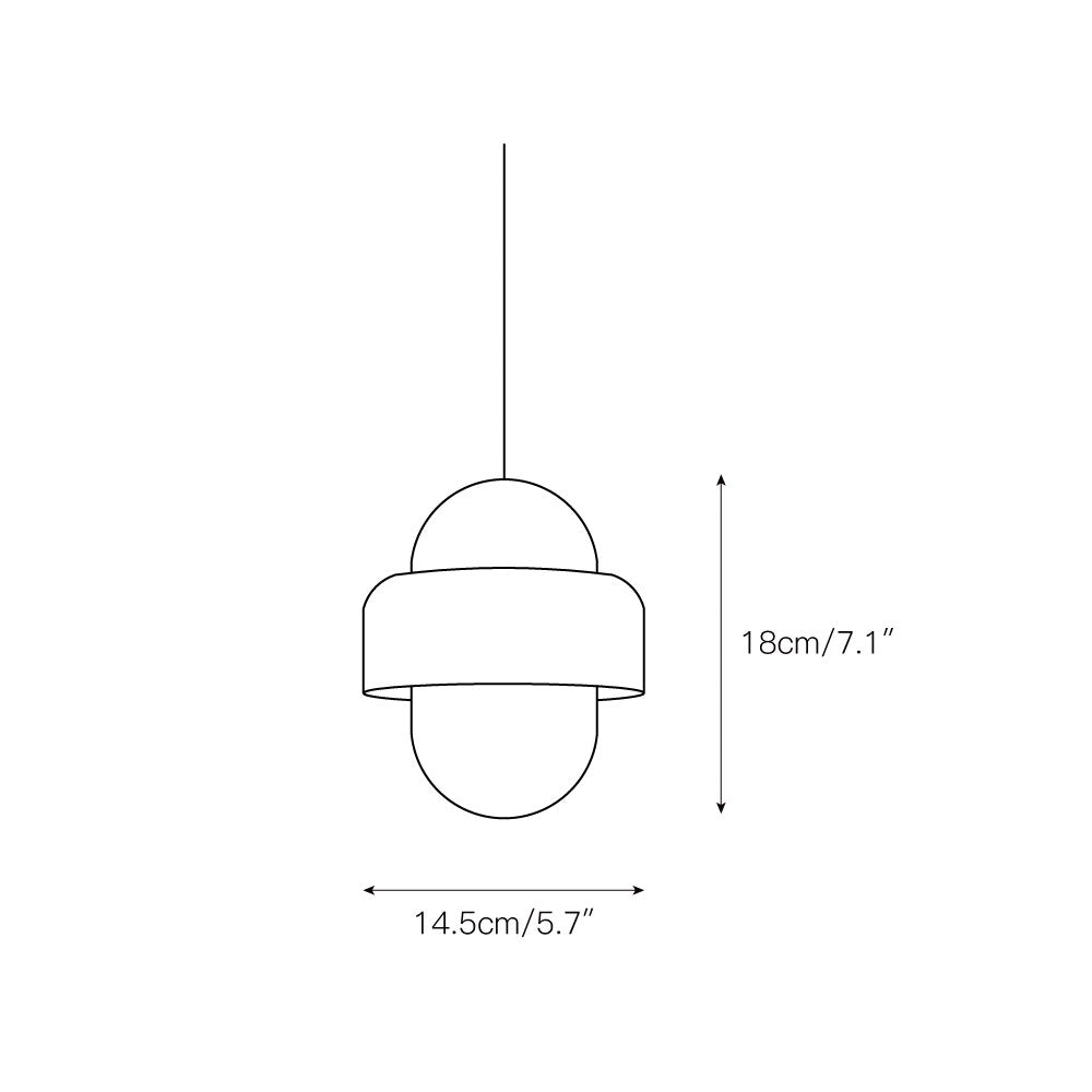 Elliren Modern Minimalist Marble Glass Pendant Lamp - Lamp Copper