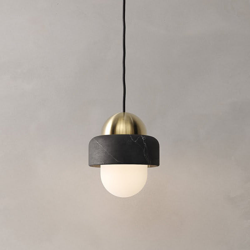 Elliren Modern Minimalist Marble Glass Pendant Lamp - Lamp Copper