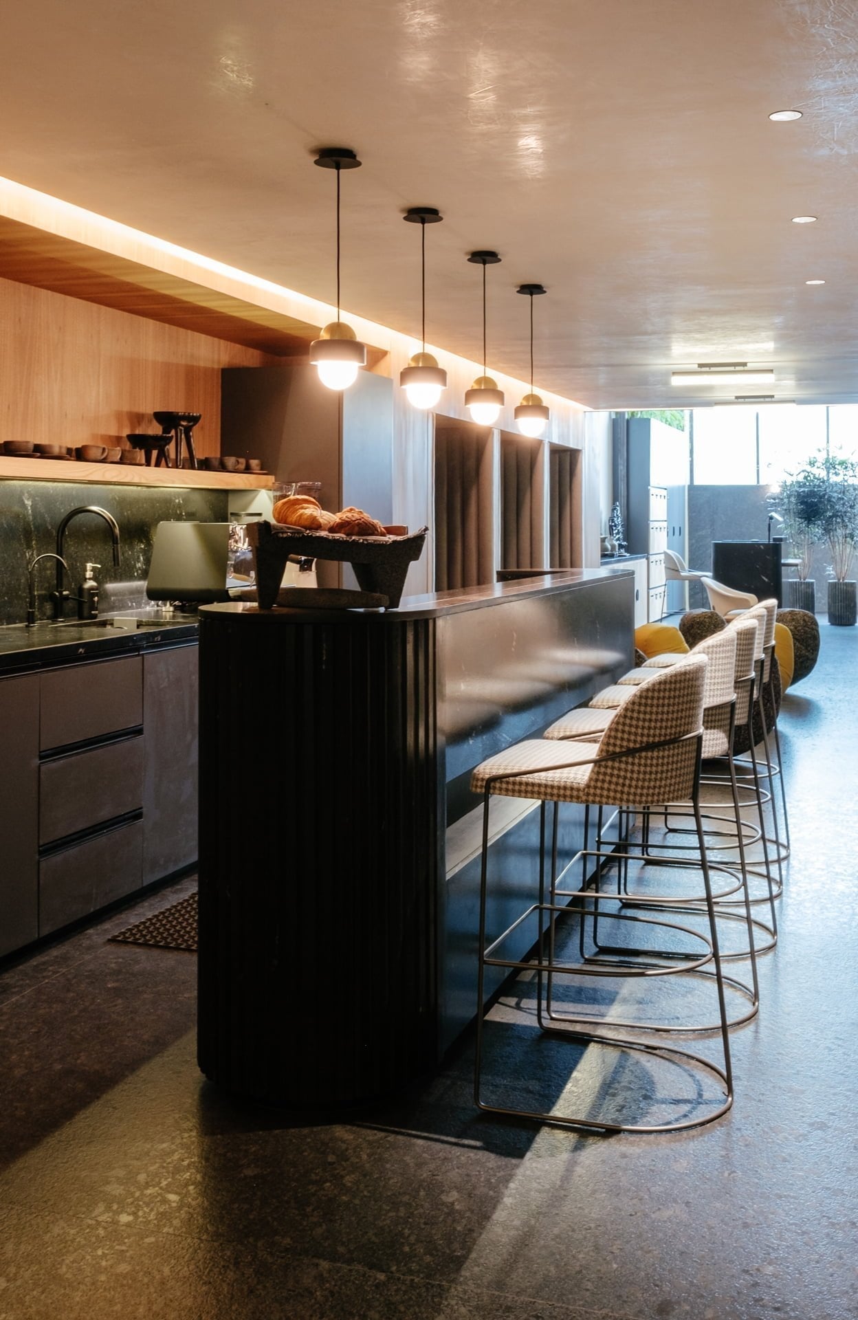 Elliren Modern Minimalist Marble Glass Pendant Lamp - Lamp Copper