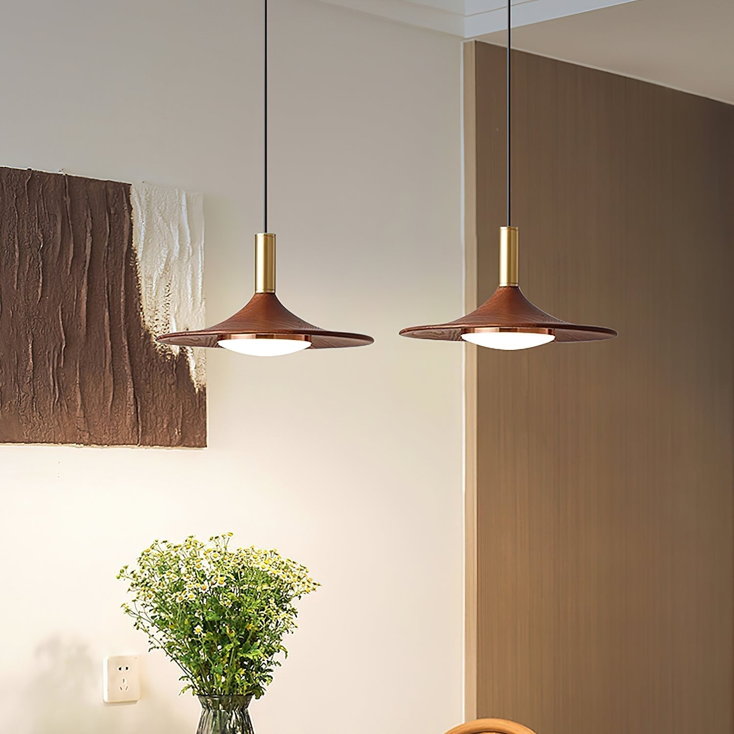 Pendant Light Hat Shape Midcentury - Letslighting