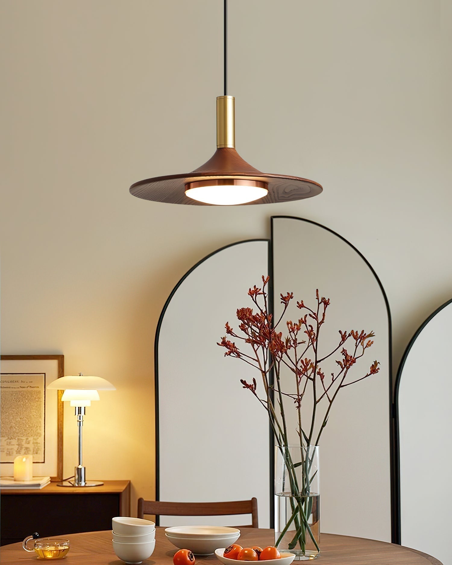 Pendant Light Hat Shape Midcentury - Letslighting