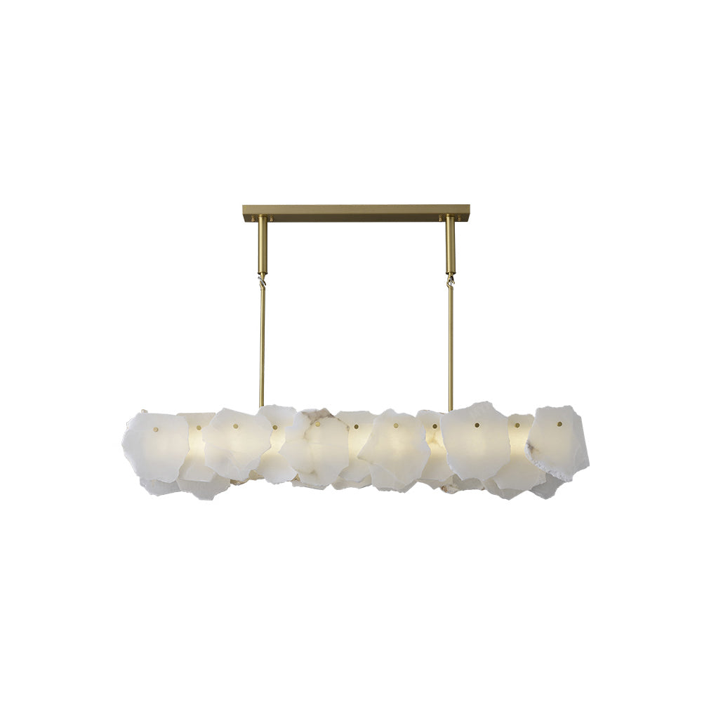 Catala Modern Minimalist Brass Alabaster Chandelier - Lamp Copper