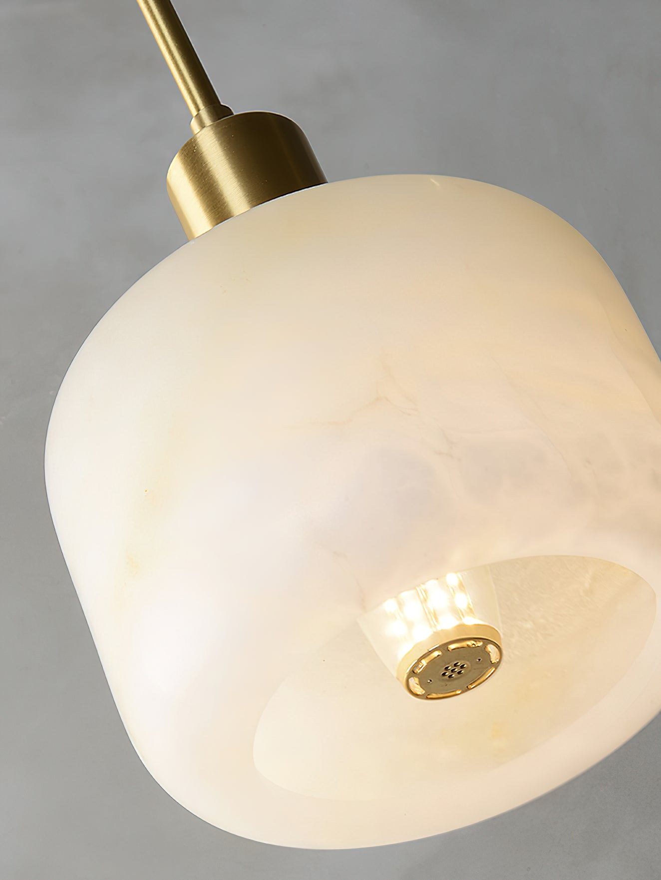 Eliriel Natural Small Alabaster Pendant Light - Lamp Copper