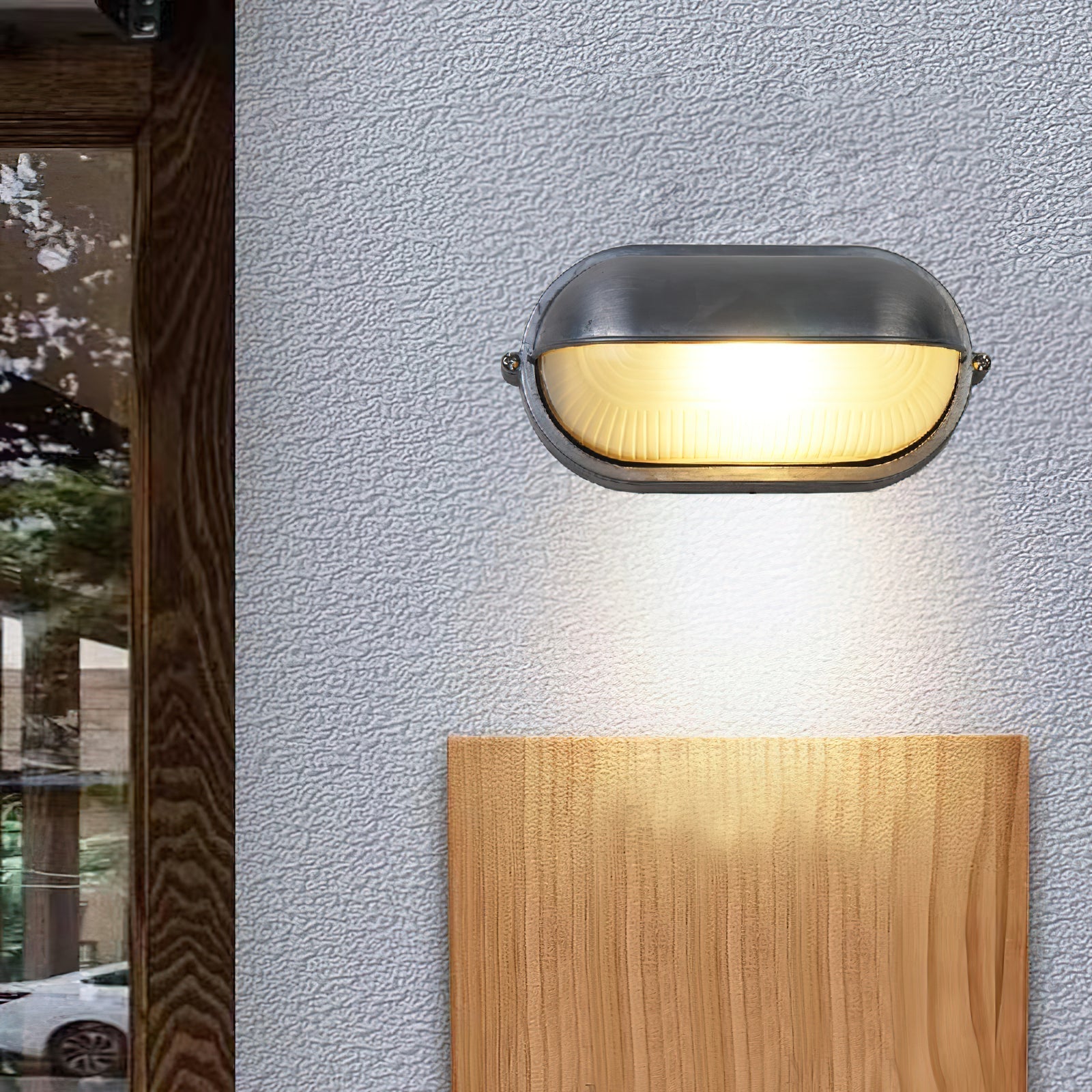 Ray Lámpara de Pared Exterior Impermeable Redonda/Elíptica