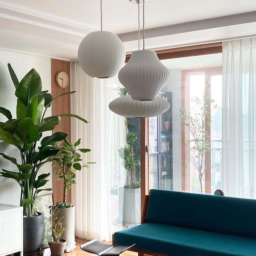 Bubble Mulberry Silk Pendant Lamp - Letslighting