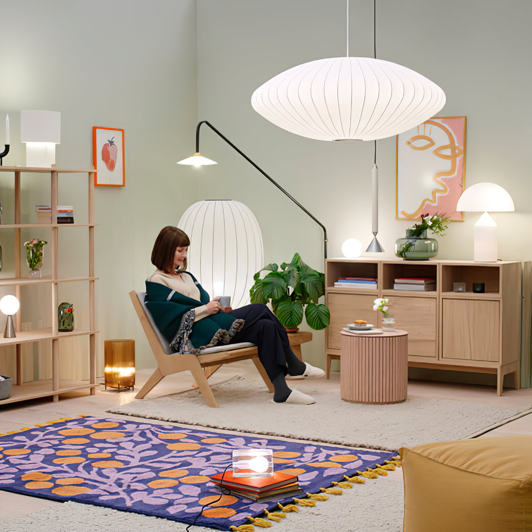 Bubble Mulberry Silk Pendant Lamp - Letslighting