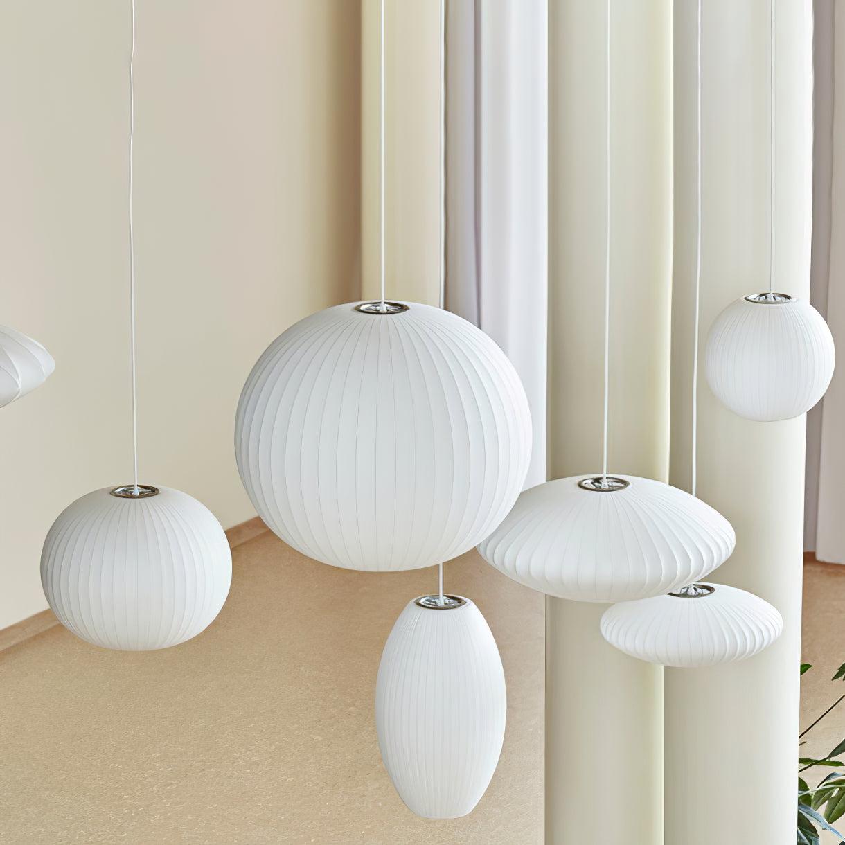 Bubble Mulberry Silk Pendant Lamp - Letslighting