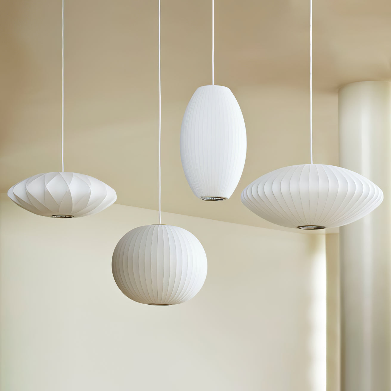 Bubble Mulberry Silk Pendant Lamp - Letslighting