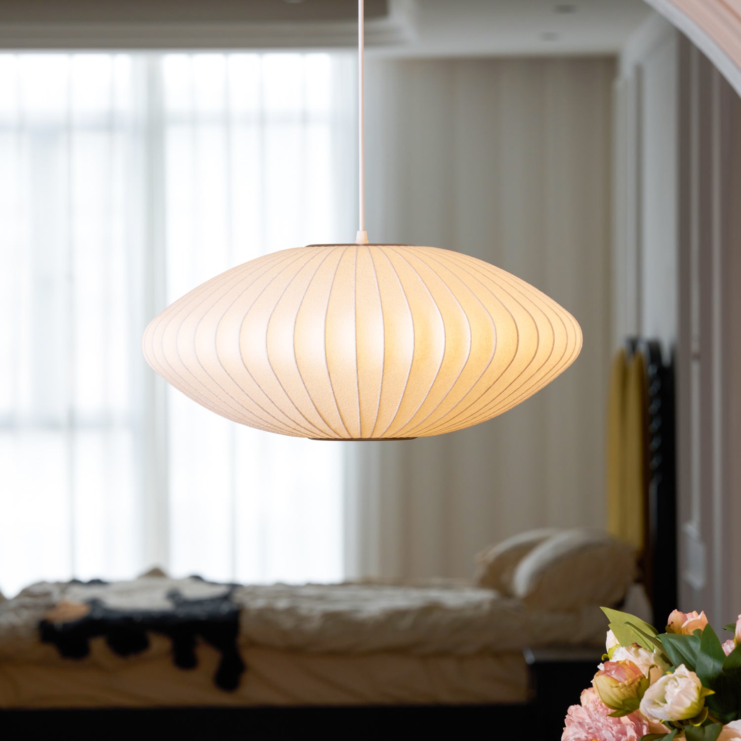 Bubble Mulberry Silk Pendant Lamp - Letslighting