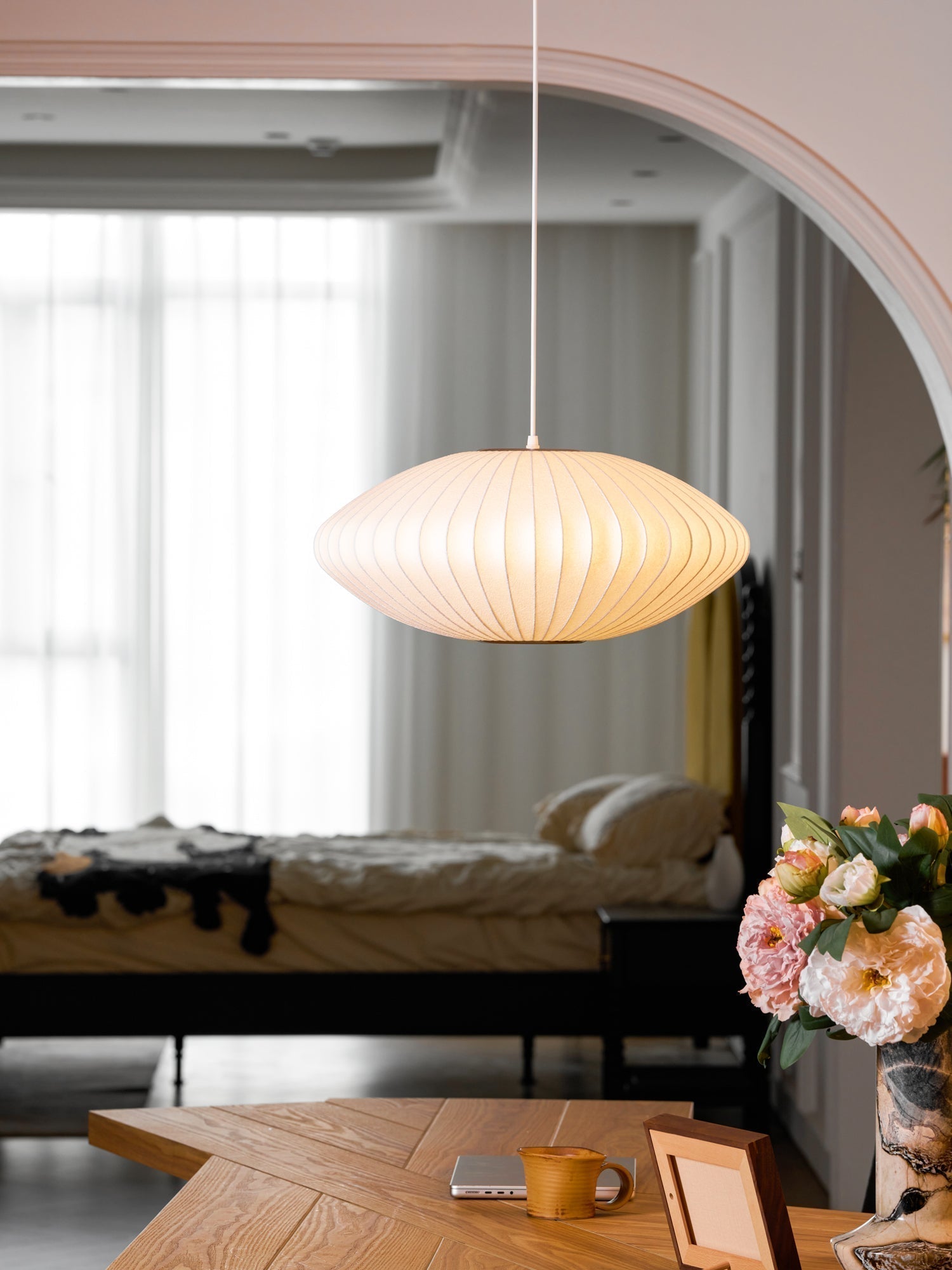 Bubble Mulberry Silk Pendant Lamp - Letslighting
