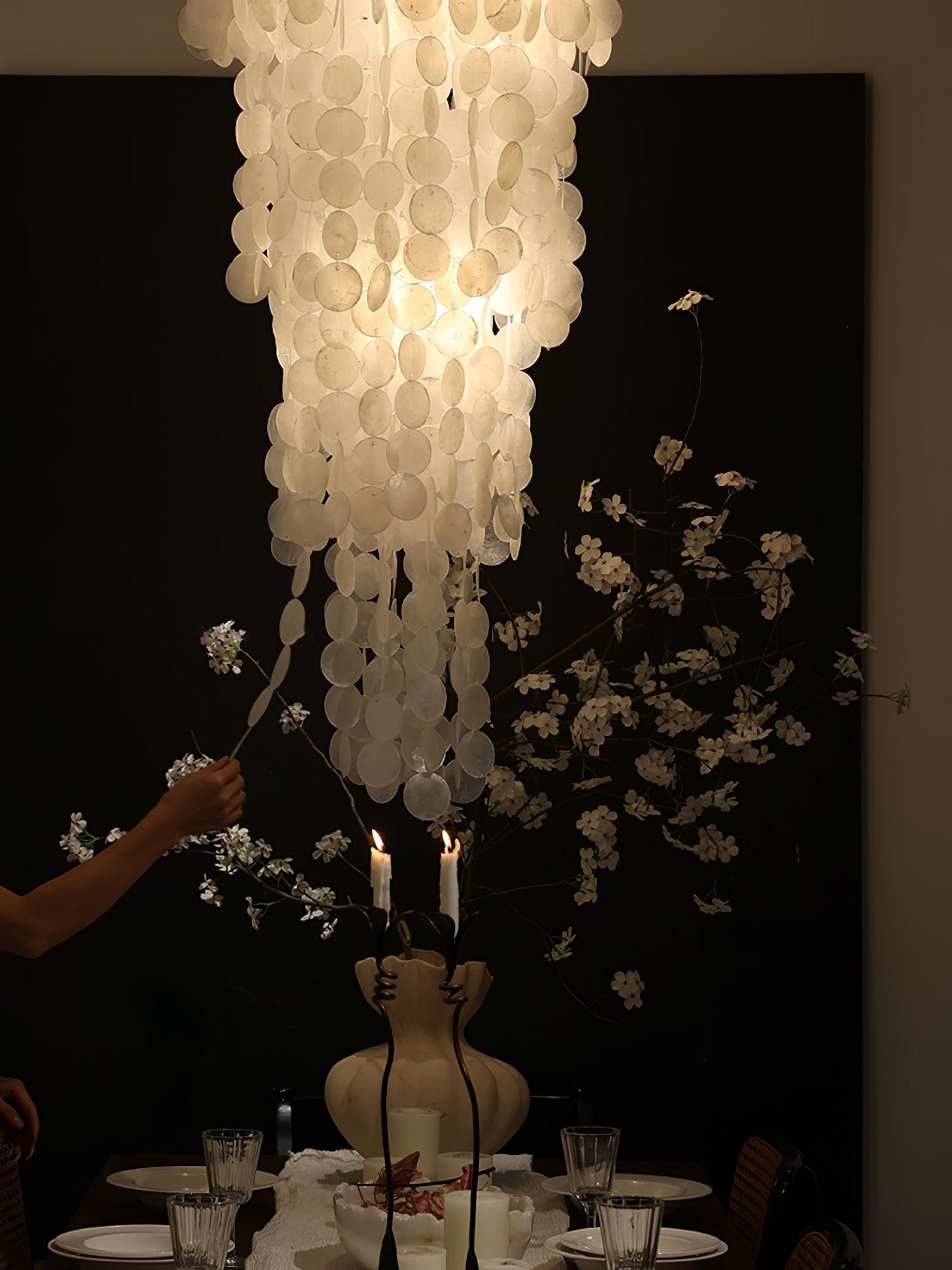 Eloryra Cascading Glass Chandelier - Letslighting