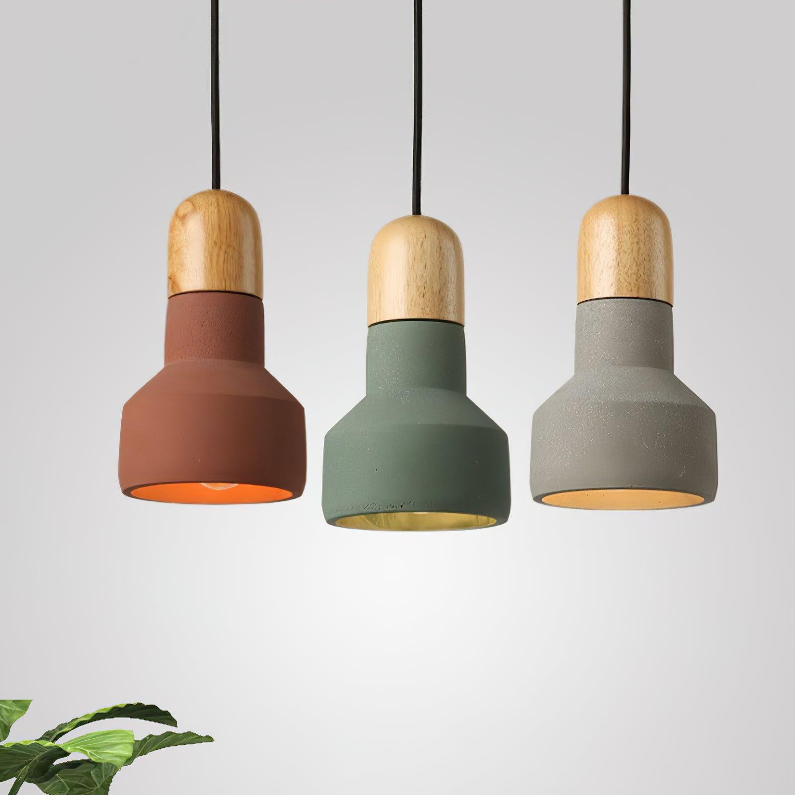 Trio Rustic Wood Pendant Light - Letslighting