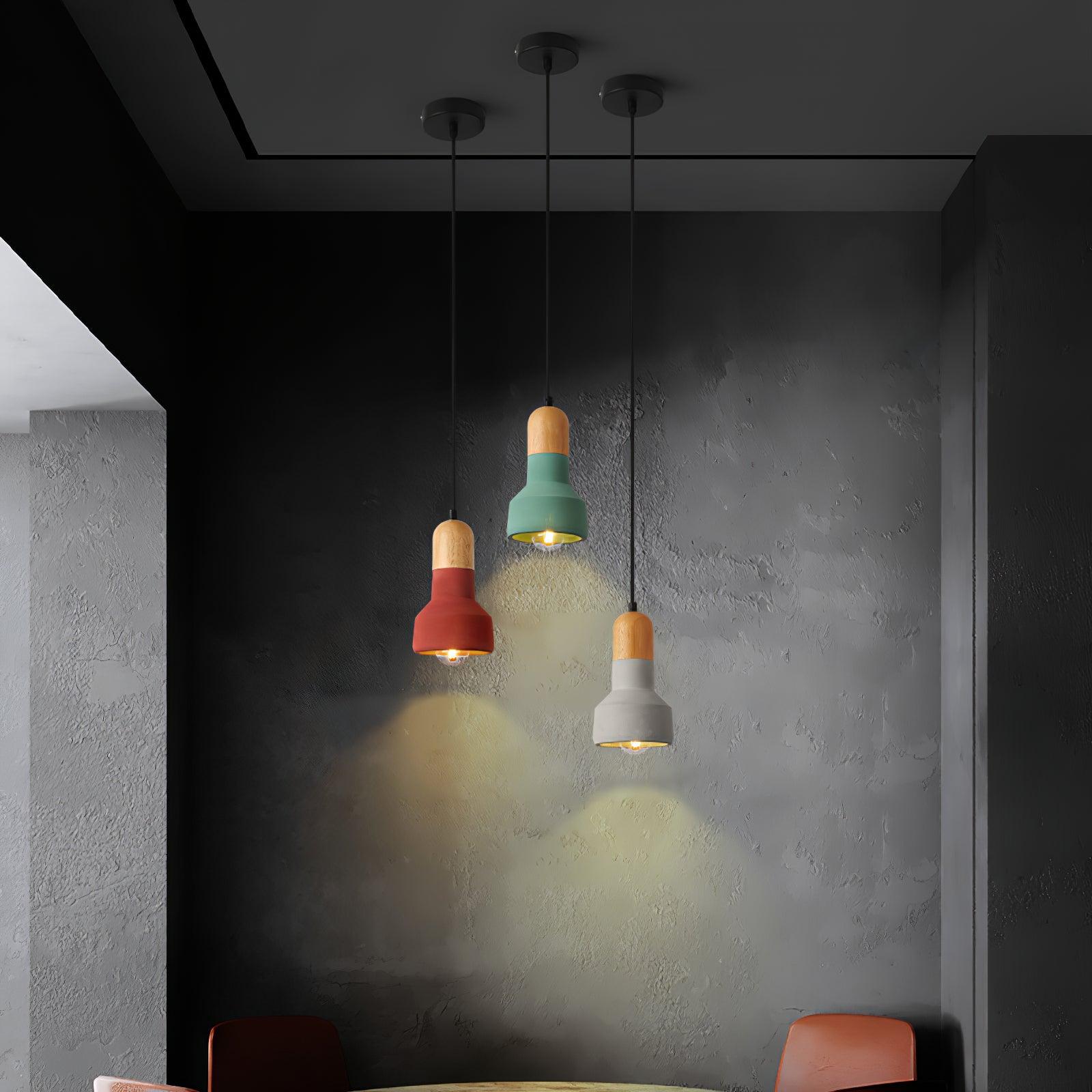 Trio Rustic Wood Pendant Light - Letslighting