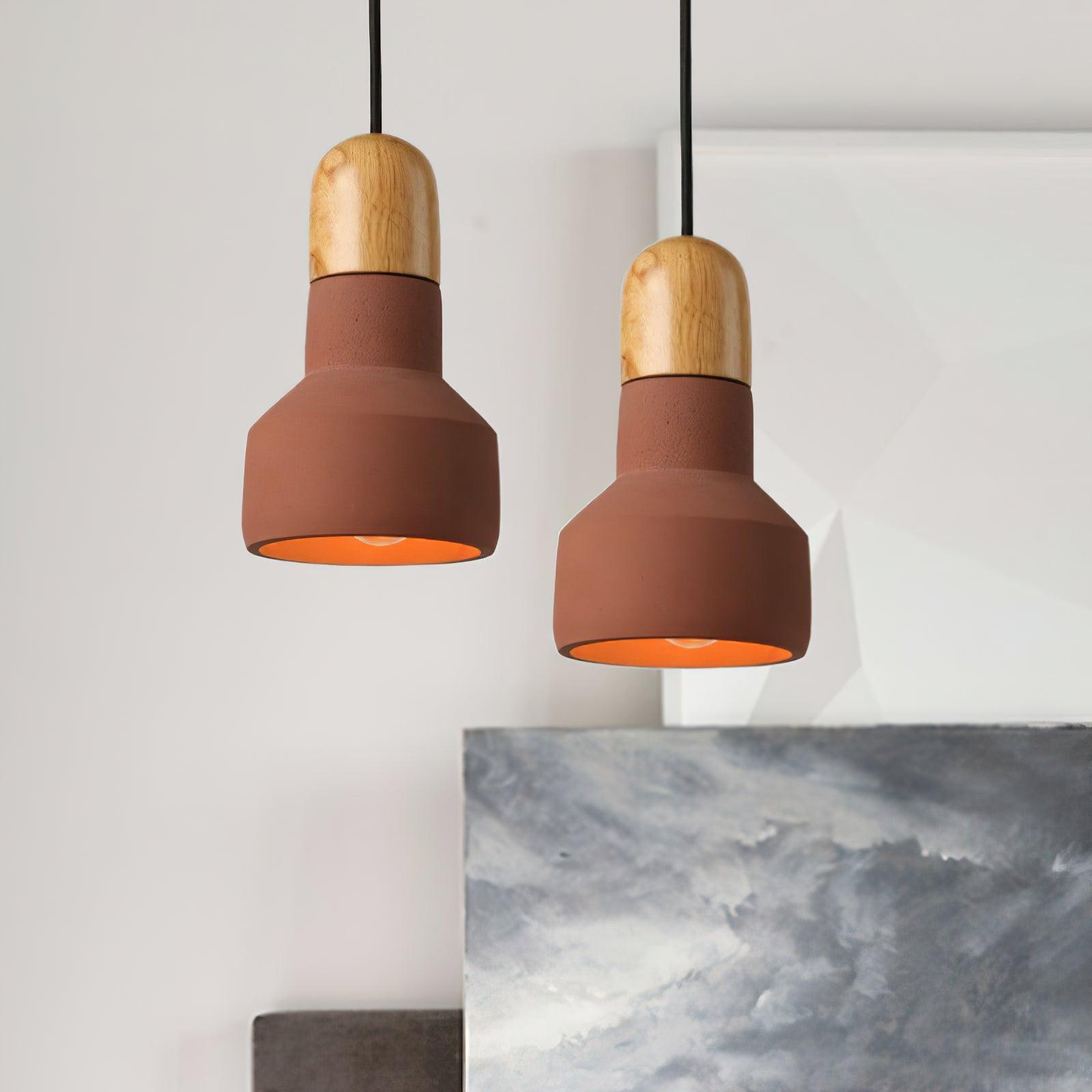 Trio Rustic Wood Pendant Light - Letslighting